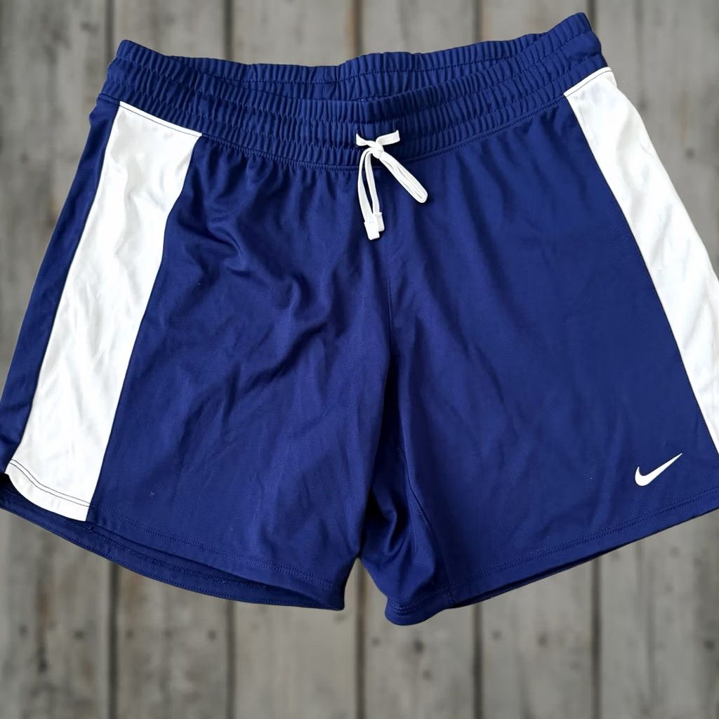Nike Nike Womens Medium Blue White Dri-FIT Training Shorts Athletic Running 658372 Size 32" / US 10 / IT 46 - 1 Thumbnail