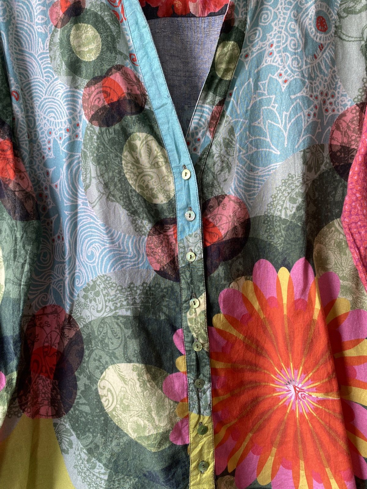 Desigual Desigual Floral Rainbow Design Overprint Long Sleeve Size US M / EU 48-50 / 2 - 8 Thumbnail