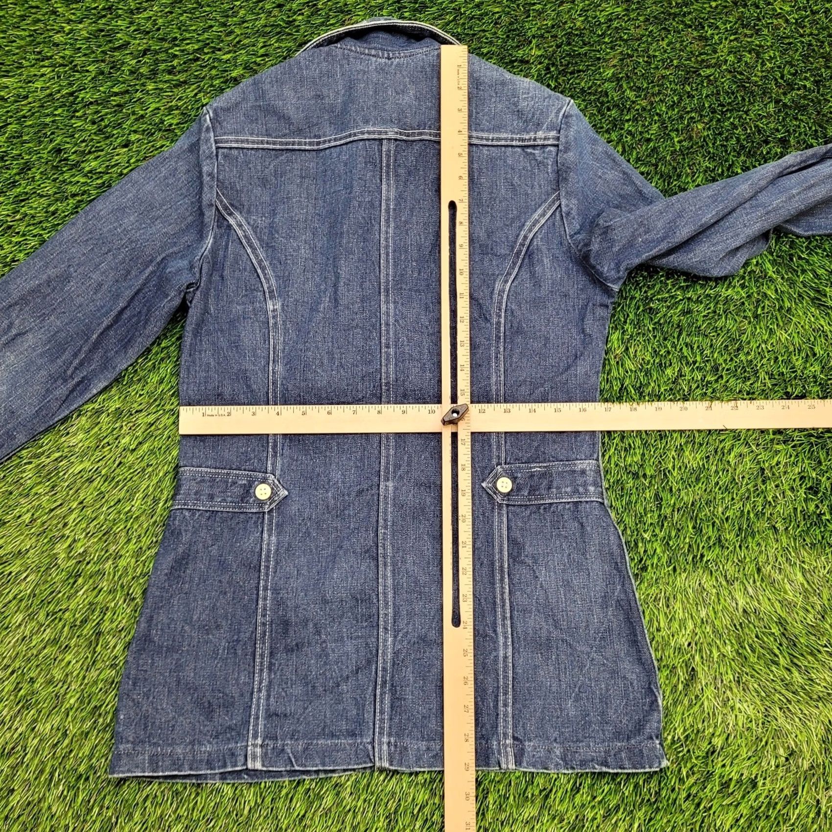 Wrangler VINTAGE Wrangler Jacket XS 80s Dark-Wash Denim Long Sleeve Men Size US XS / EU 42 / 0 - 5 Thumbnail