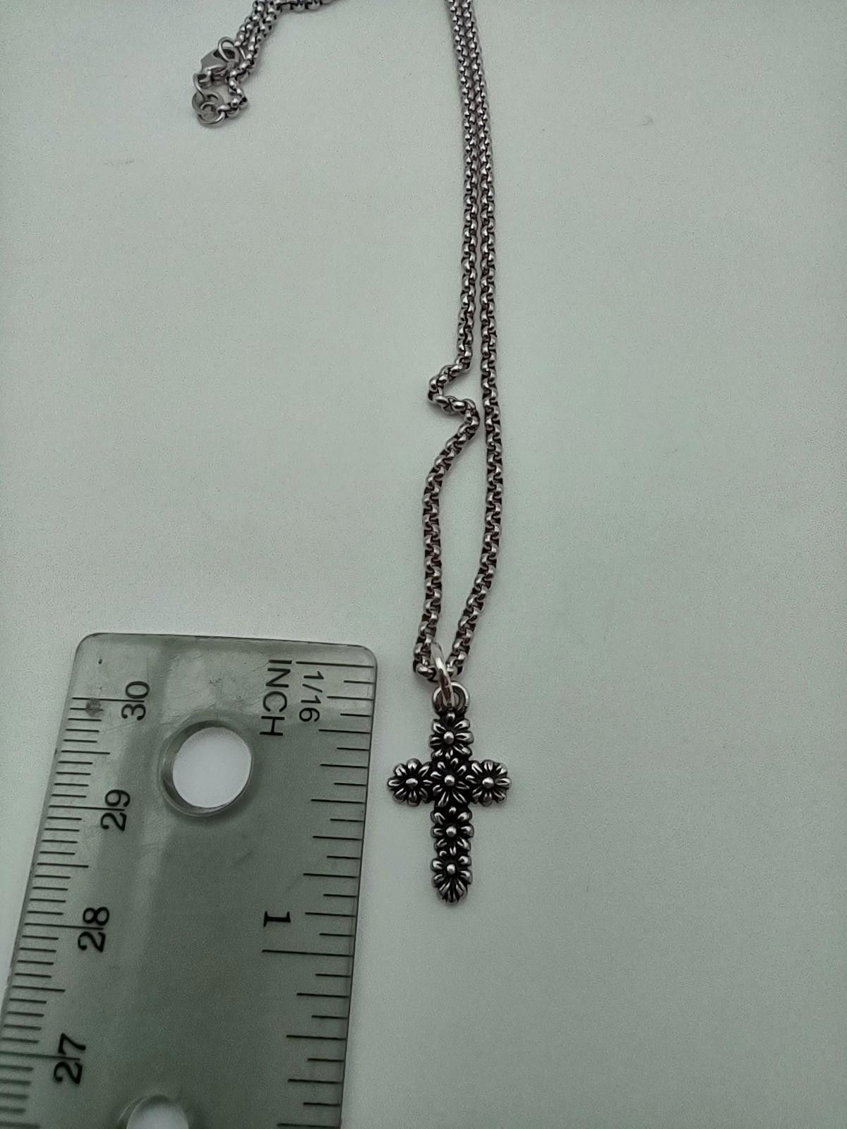 Other James Avery Sterling Blossom Cross Pendant 16" Chain Size ONE SIZE - 4 Thumbnail