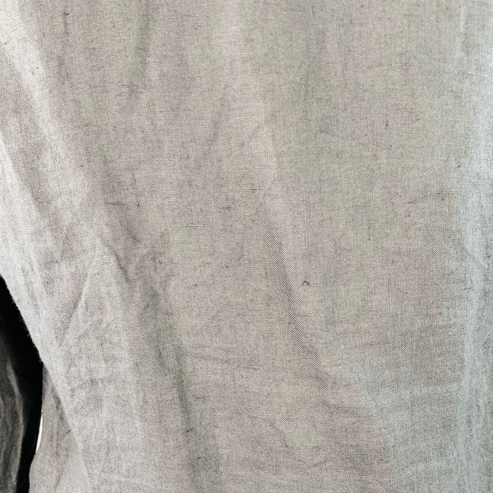 C.P. Company Grey Linen One Pocket Spread Collar Long Sleeve Shirt Size US L / EU 52-54 / 3 - 4 Thumbnail