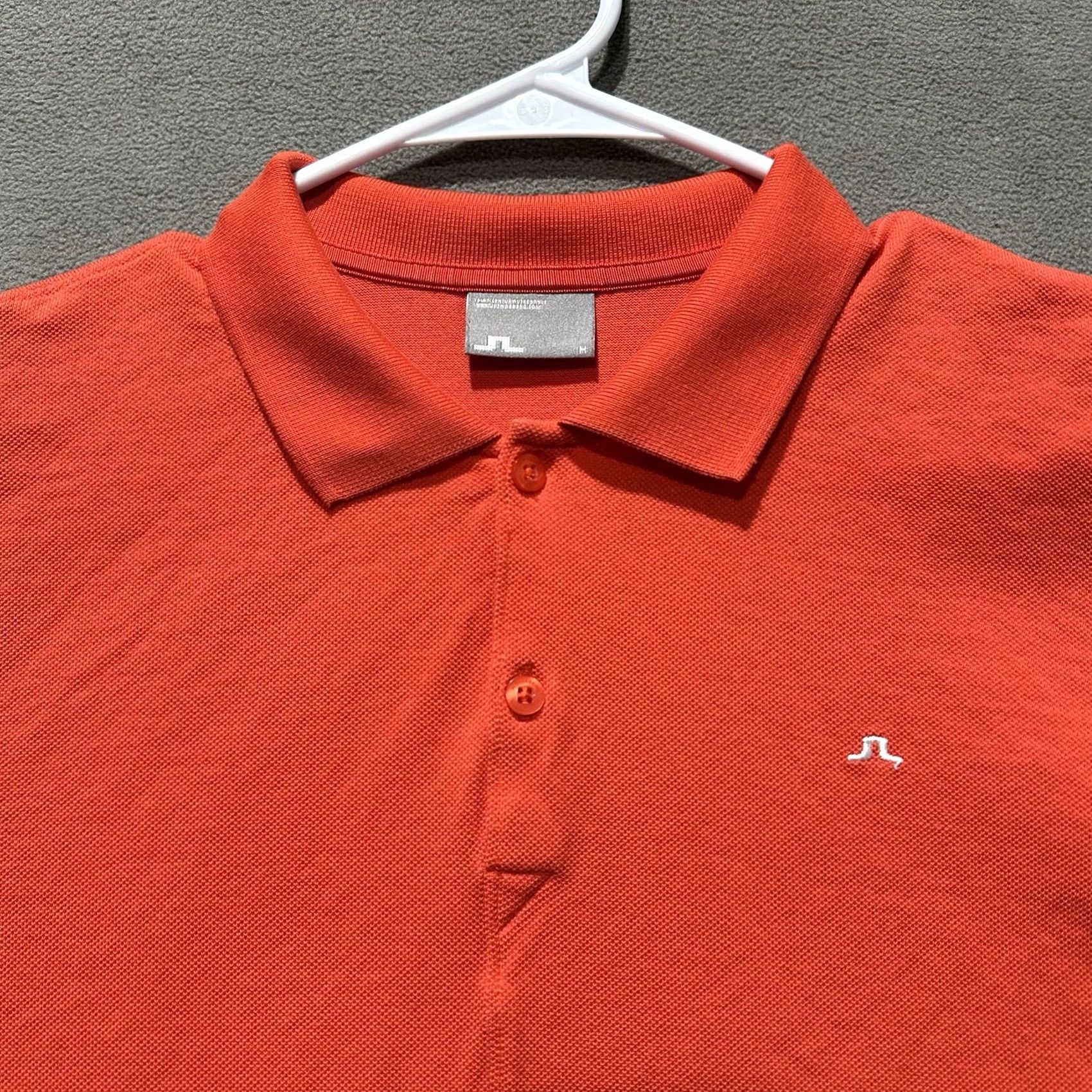 J.Lindeberg J.Lindeberg Polo Shirt Mens Medium Orange Golf Performance Logo Preppy EUC Size US M / EU 48-50 / 2 - 3 Thumbnail