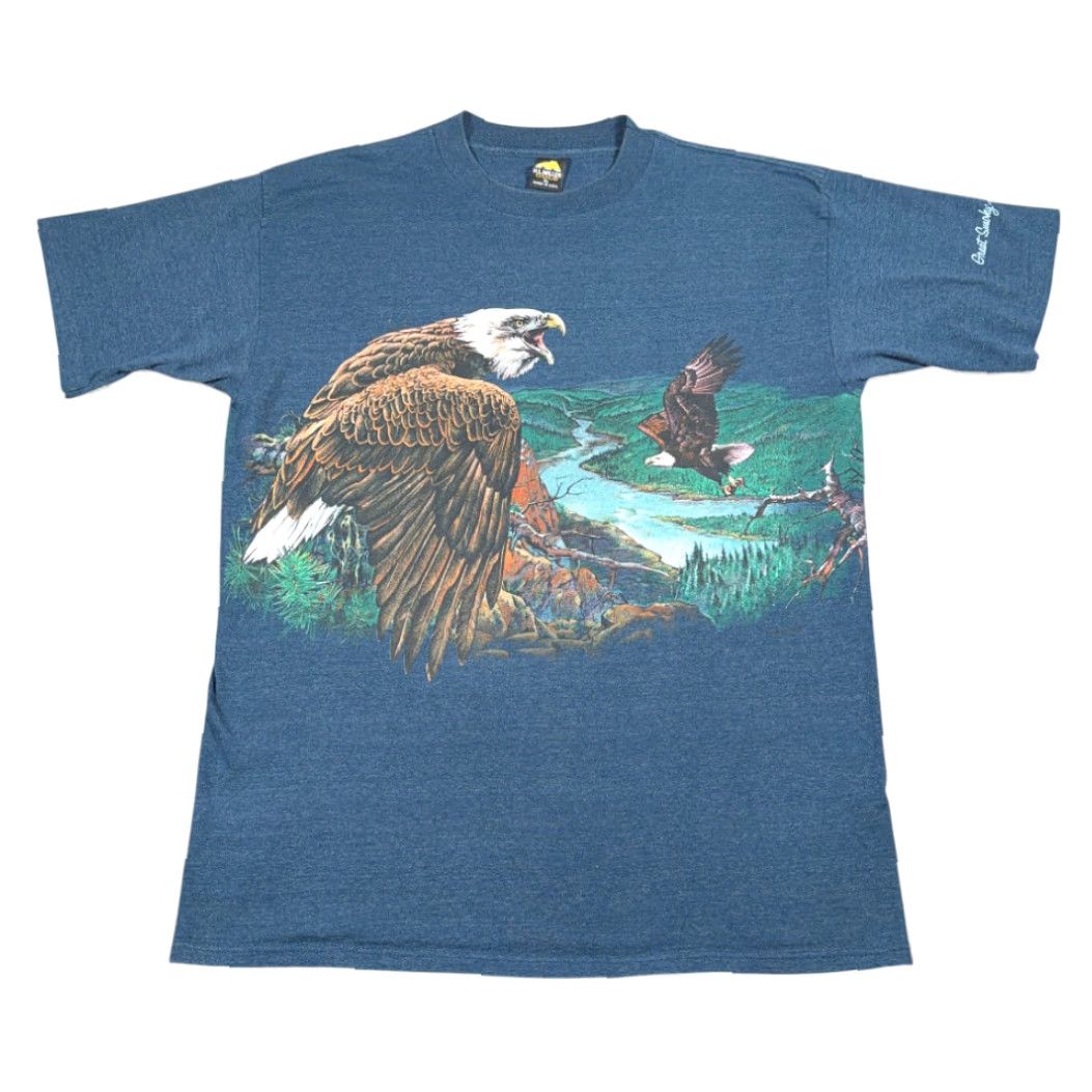 Vintage VINTAGE Smoky Mountains Shirt Adult XL Blue Eagles Nature USA Made 90s Shirt Mens XL Blue Eagles Nature USA 90s Size US XL / EU 56 / 4 - 2 Thumbnail