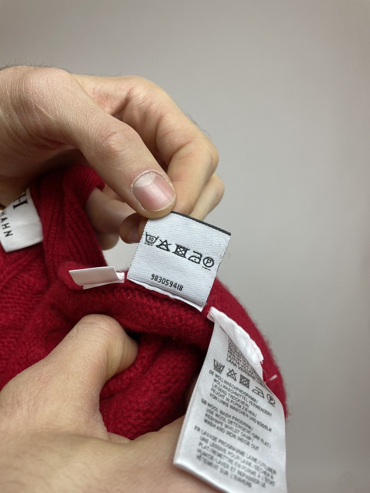 Designer × Vintage PETER HANH Red Wool Cardigan Knit Sweater size Women’s F48 Size XXL / US 16-18 / IT 52-54 - 9 Thumbnail