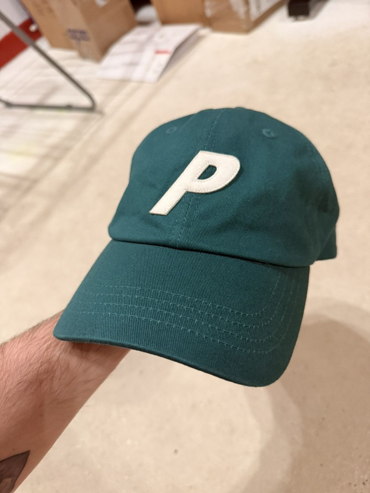 Palace P 6-Panel Hat Teal/Bottle Green NWOT