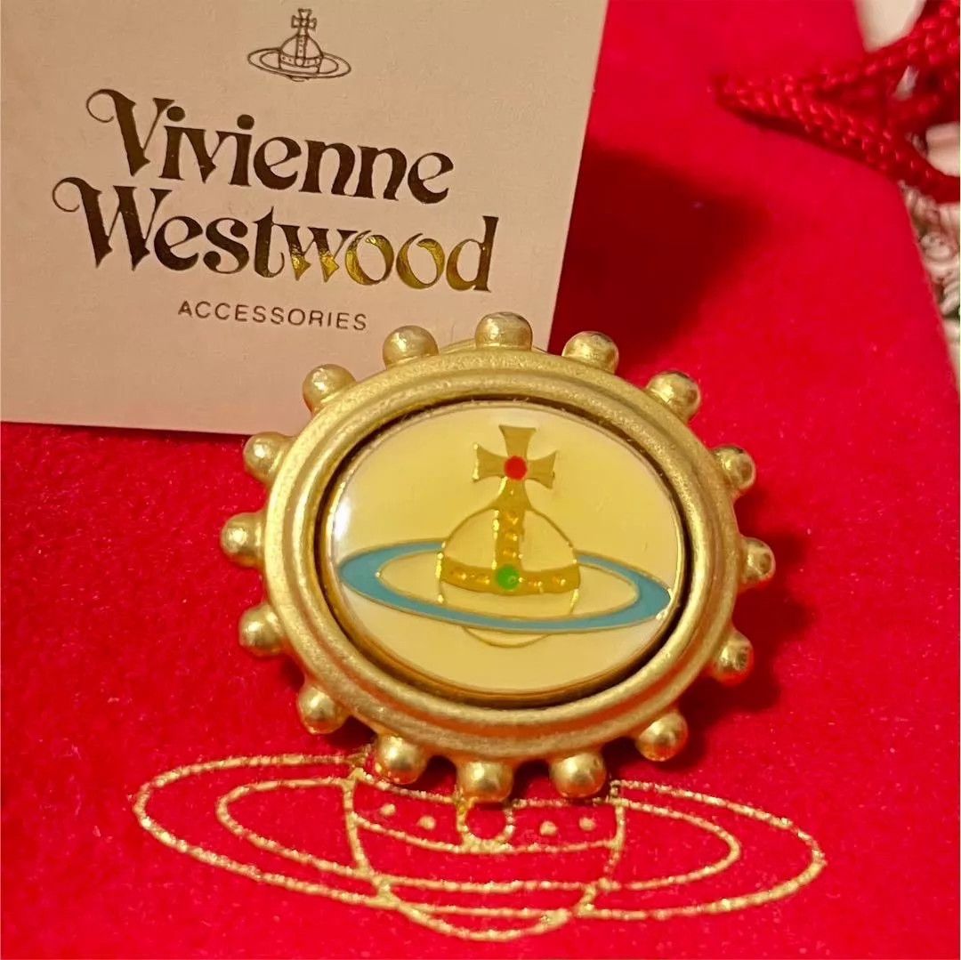 Vivienne Westwood Milk Crown Saturn Brooch, Women's