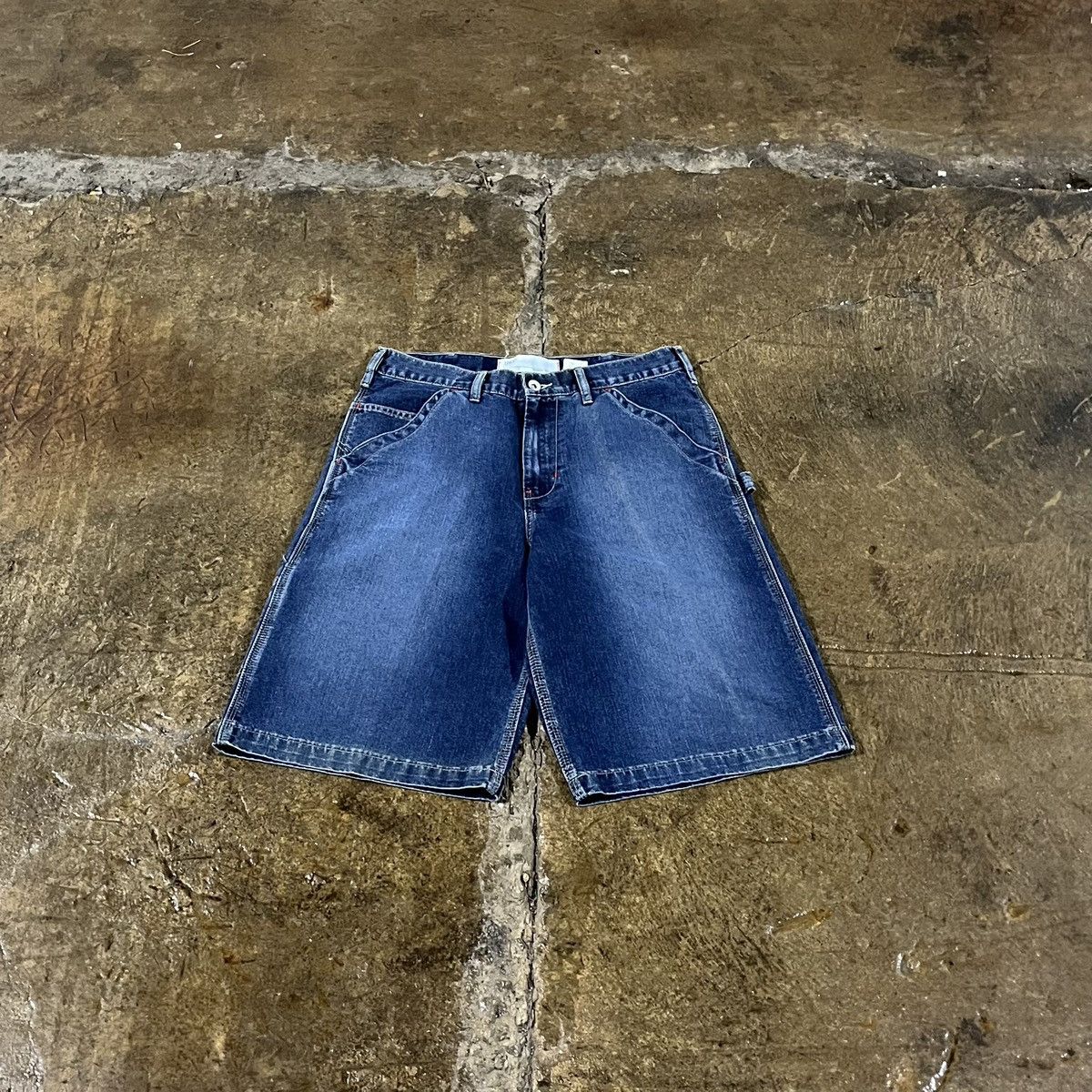 JNCO × Levi's × Vintage Crazy Vintage Y2K Levi's Baggy Carpenter Shorts Faded Grunge Size US 32 / EU 48 - 2 Thumbnail