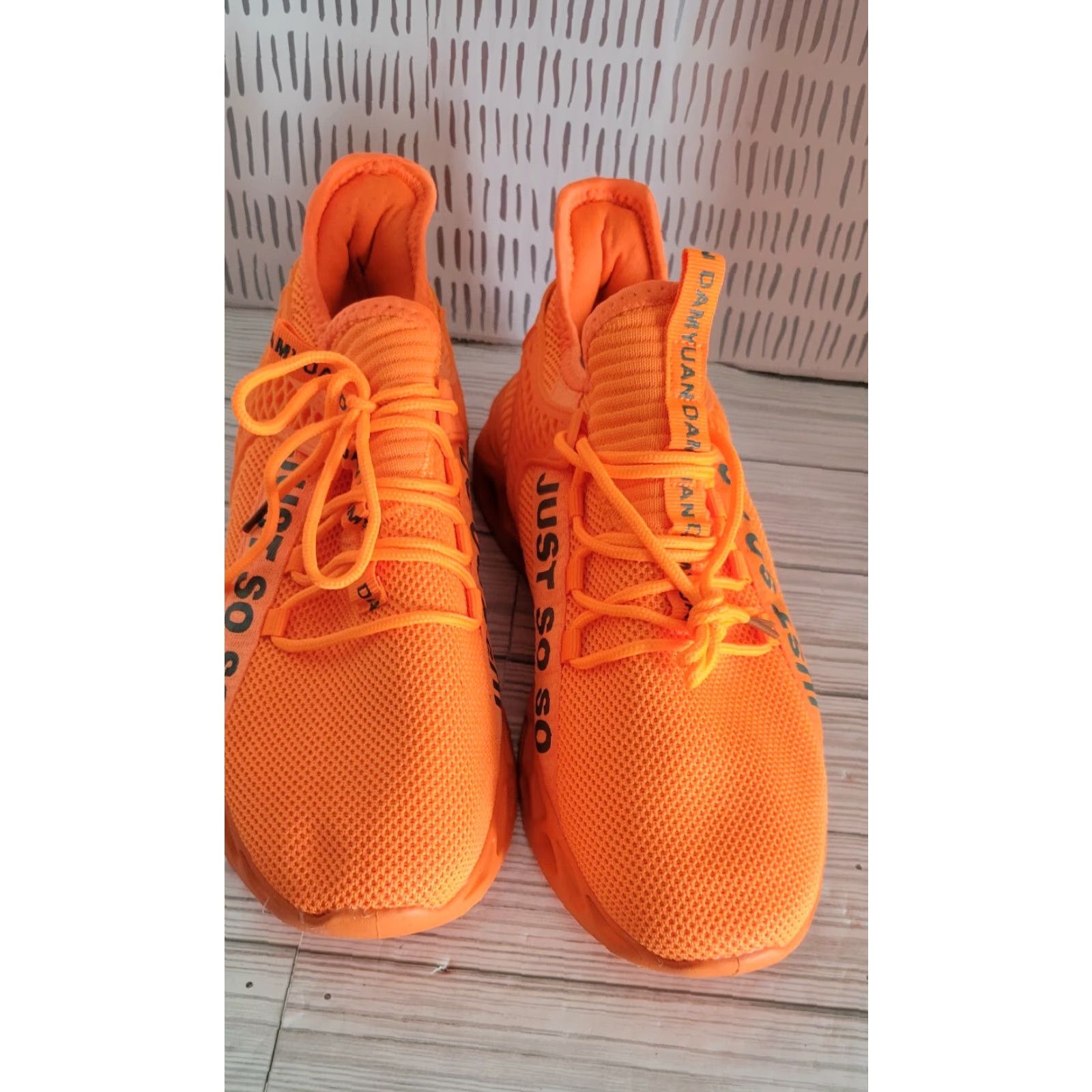 Vintage VINTAGE? No – but: Bright Orange Unisex Damyuan Just So So Sneakers 43 EUC Size US 10 / IT 40 - 4 Thumbnail