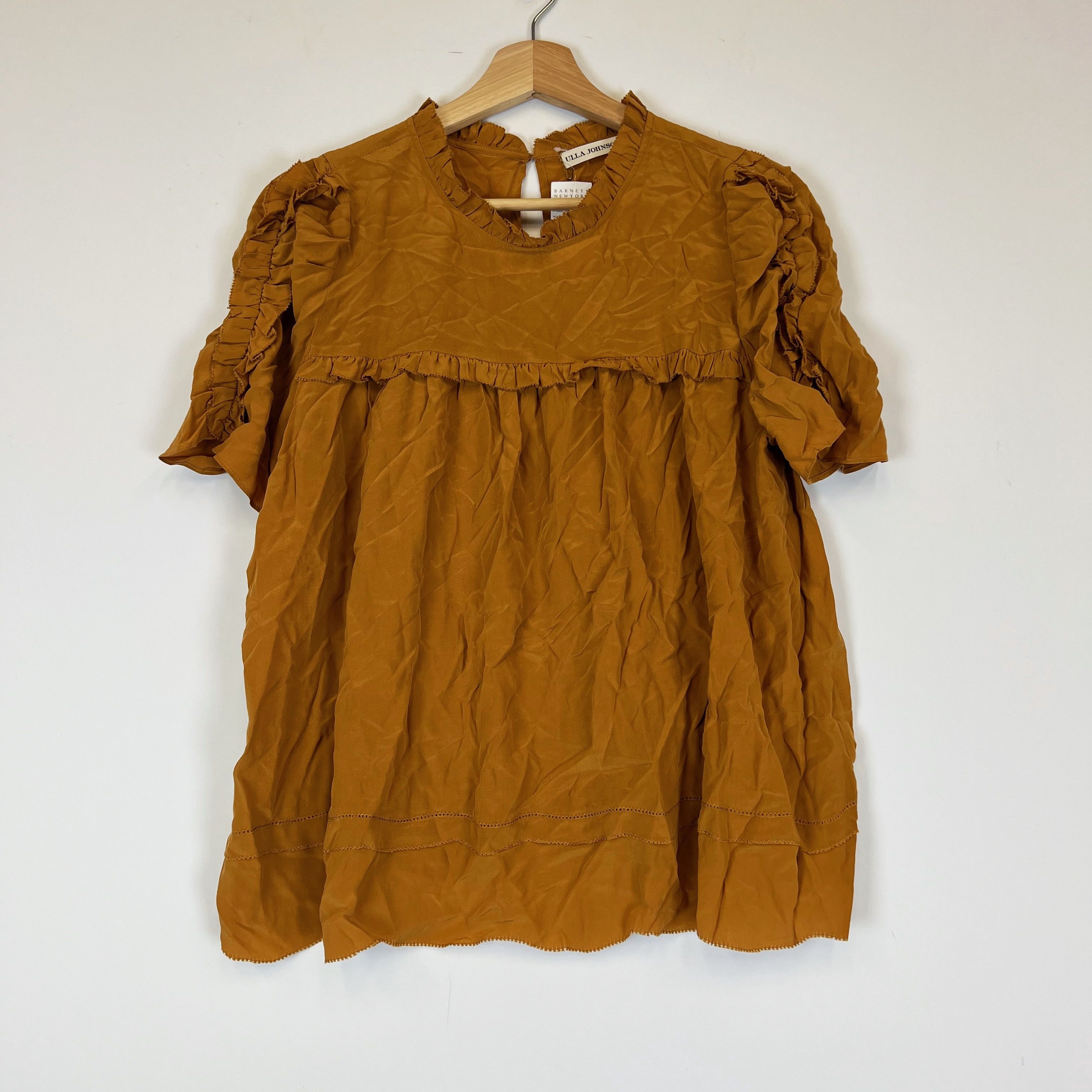 NEW Ulla Johnson Silk Chiffon Ruffle Pleated