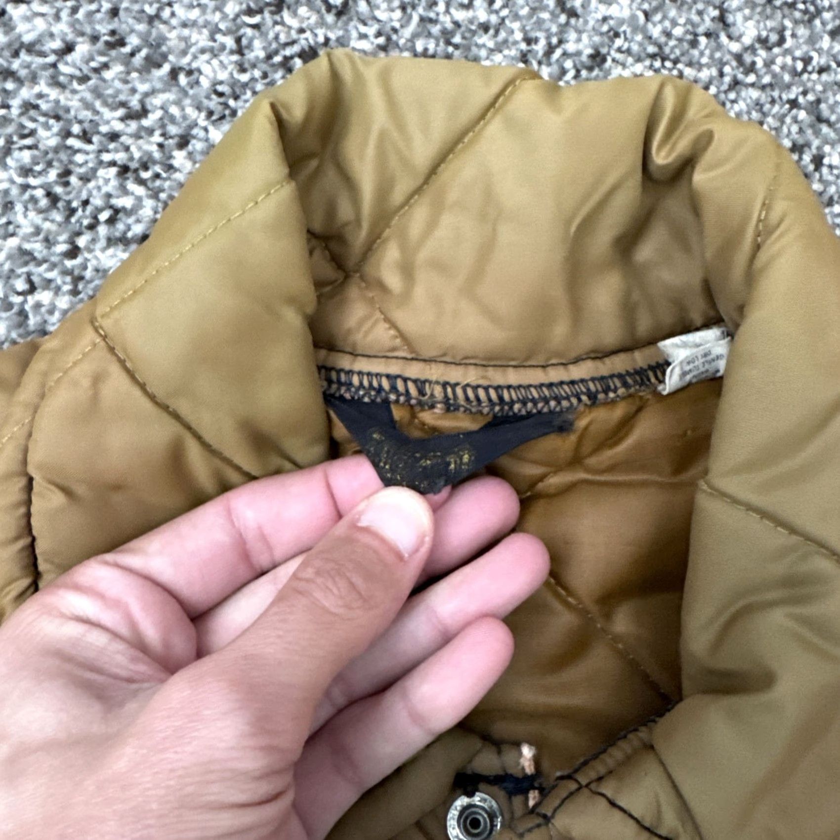 Vintage VINTAGE Zip-Up Jacket Mens M Brown Quilted Collared Nylon Softshell Bomber Workwear 70s Size M Brown Mens Size US M / EU 48-50 / 2 - 7 Thumbnail