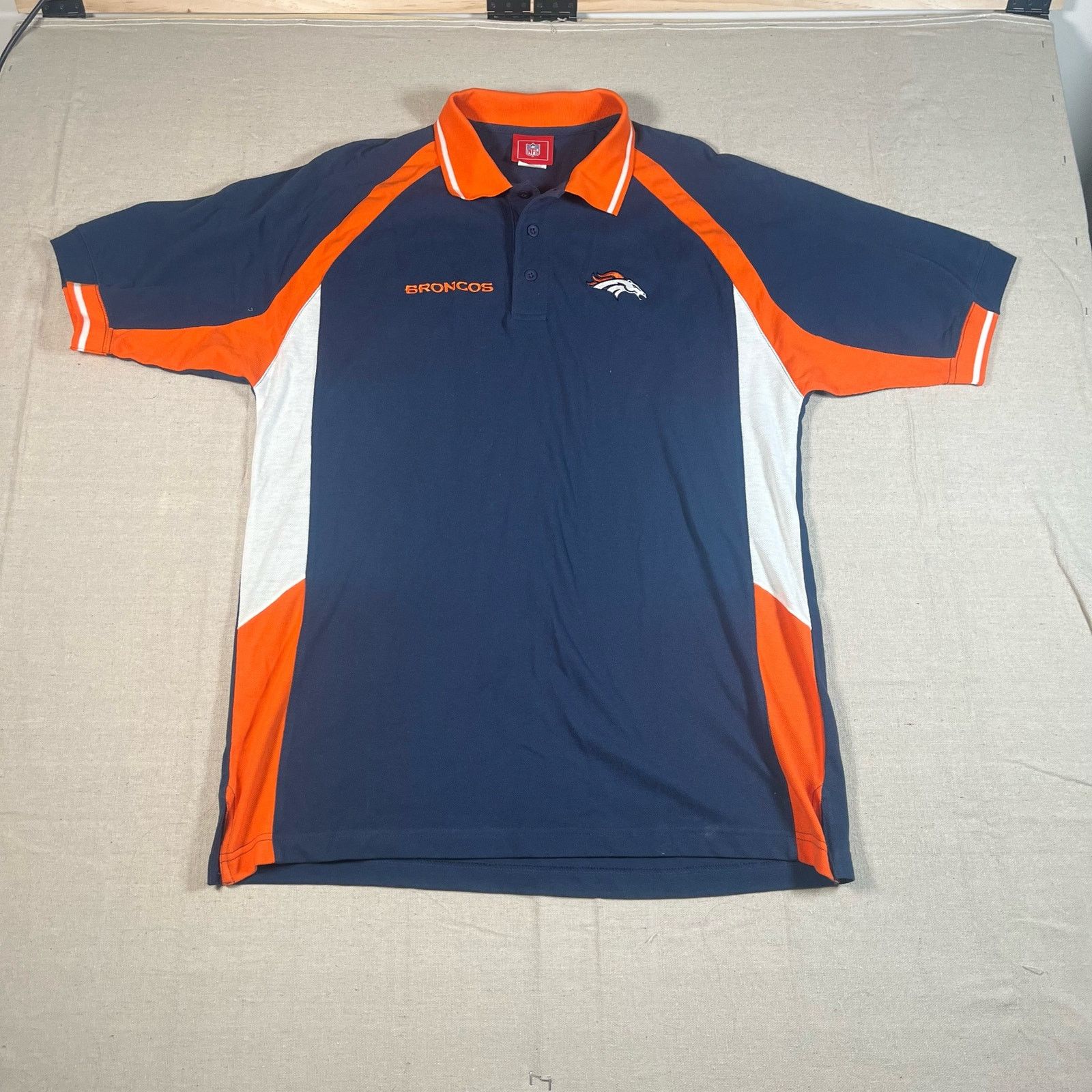 NFL Vintage y2k Denver Broncos NFL Team Polo Mens Large Size US L / EU 52-54 / 3 - 1 Thumbnail