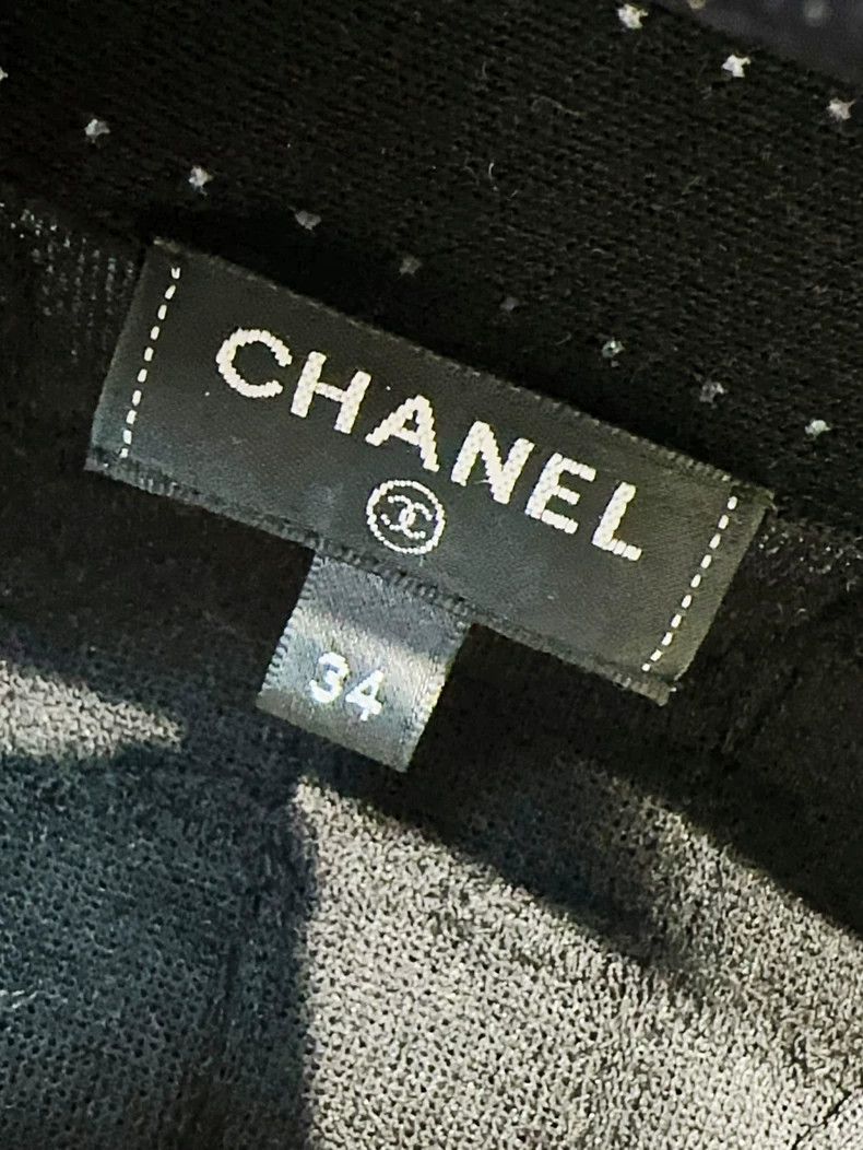 Chanel Chanel Cuban series black waffle plaid thin long-sleeved k Size XXS / US 00 / IT 34 - 5 Thumbnail