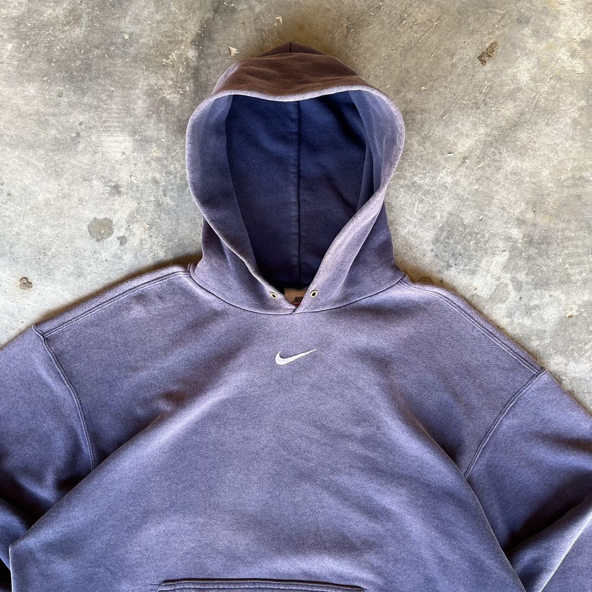 Nike × Vintage 🔥RARE🔥 VINTAGE SUNFADED NIKE CENTER SWOOSH HOODIES💫 Size US L / EU 52-54 / 3 - 4 Thumbnail