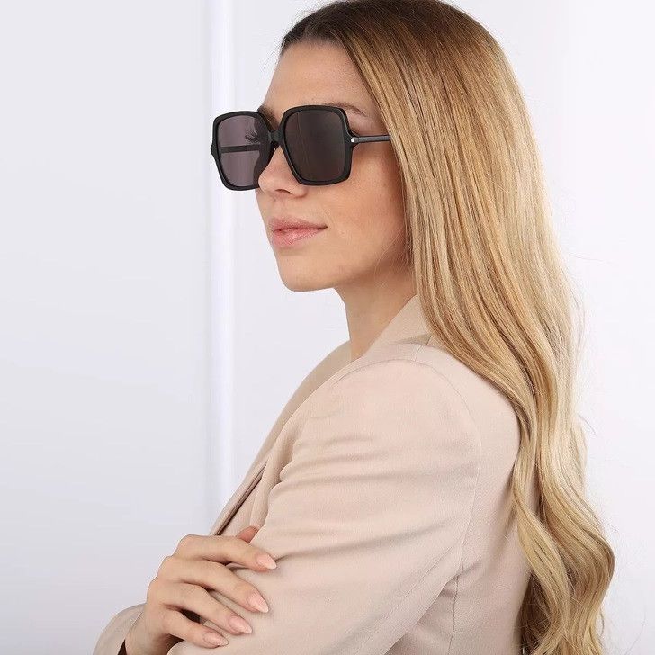 Yves Saint Laurent NEW Saint Laurent SL591 001 Square Oversized Sunglasses Size ONE SIZE - 12 Thumbnail