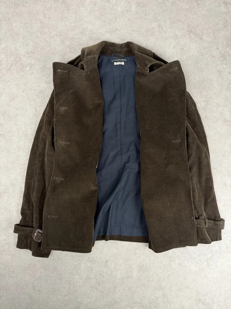 Miu Miu 1990s Miu Miu Officer Buttoned Velvet Caban Jacket Size US S / EU 44-46 / 1 - 7 Thumbnail