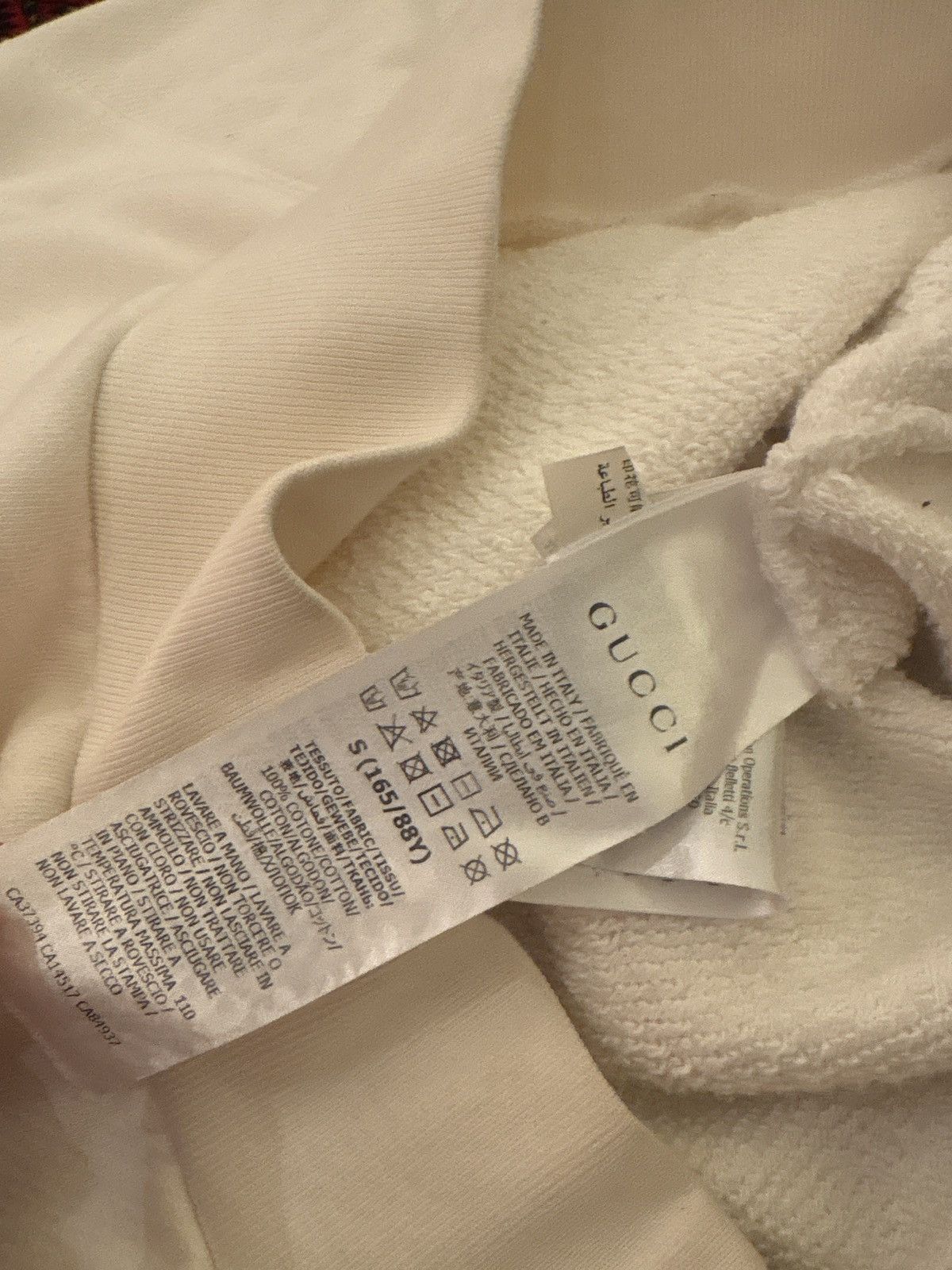 Gucci Gucci white red logo hoodie Size US S / EU 44-46 / 1 - 7 Thumbnail