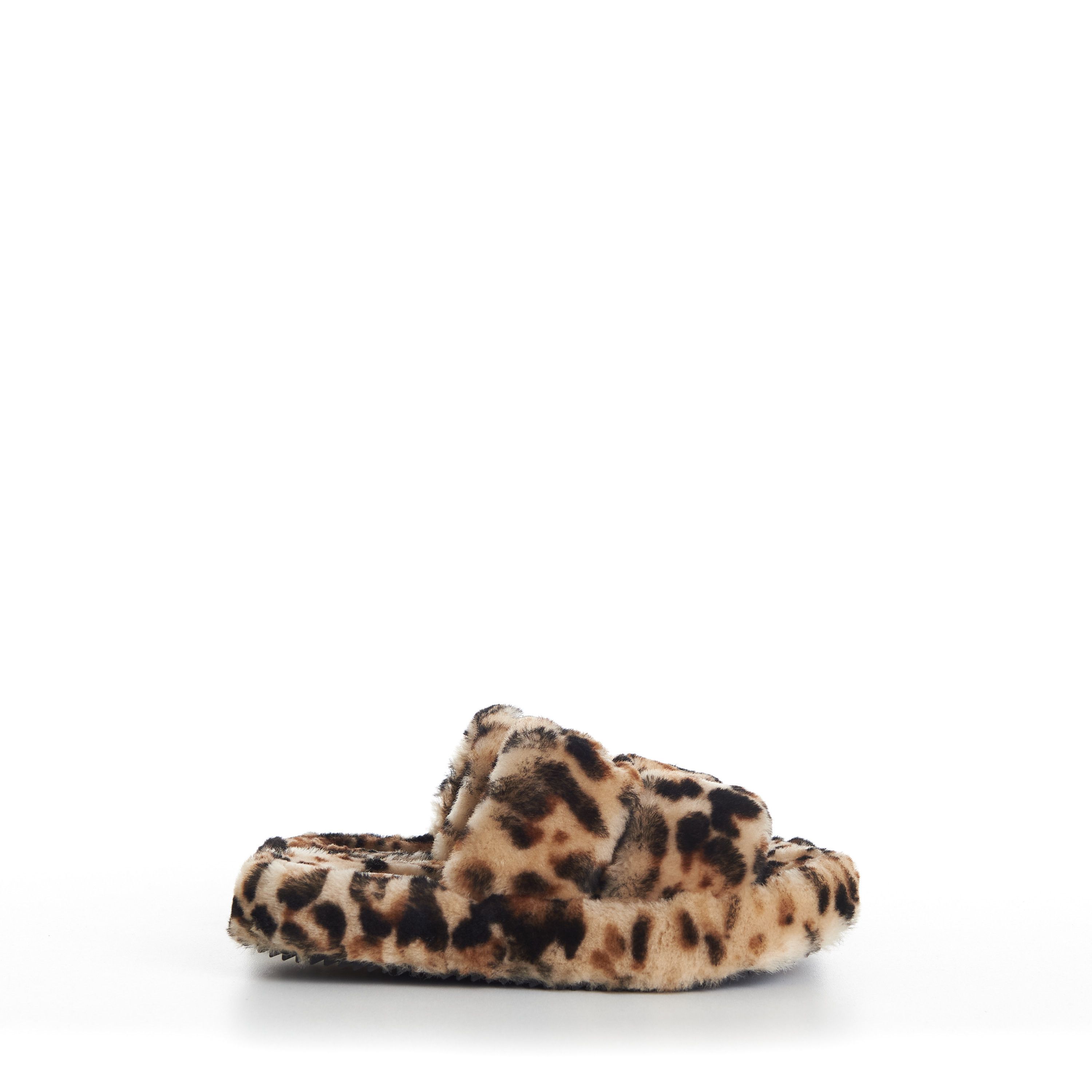Celine Shearling Fur Slide Sandals - Leopard Pattern Size US 8.5 / IT 38.5 - 2 Thumbnail