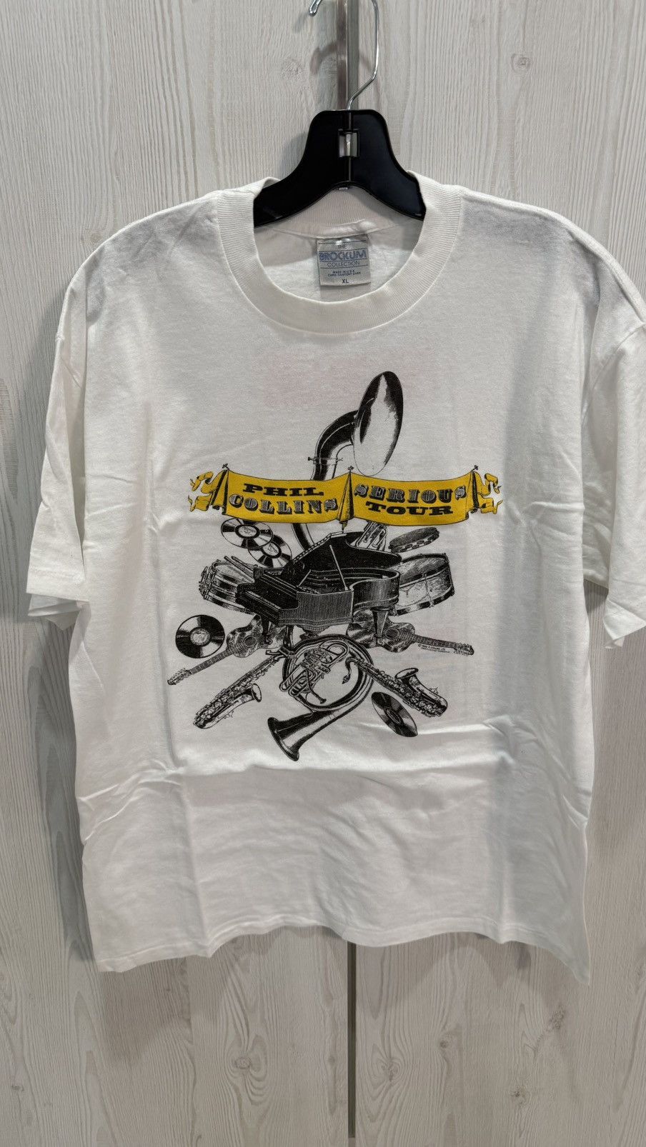Band Tees ‘90Phil Collins “Serious Tour” TShirt, Size XL Brockum Tag. Size US XL / EU 56 / 4 - 1 Thumbnail