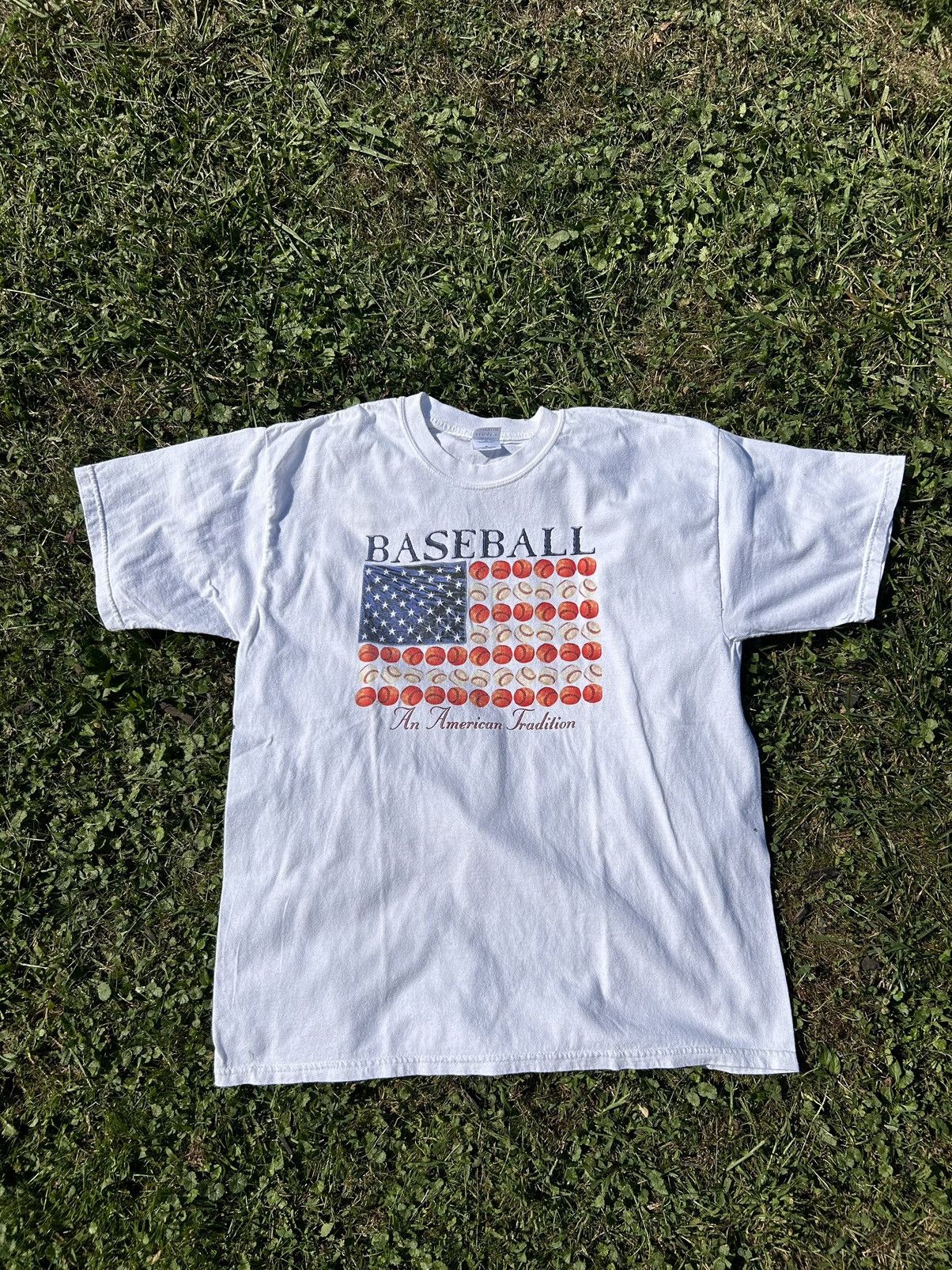 Gildan × MLB × Vintage 90s Oversized Baseball Tee Size US XL / EU 56 / 4 - 1 Thumbnail