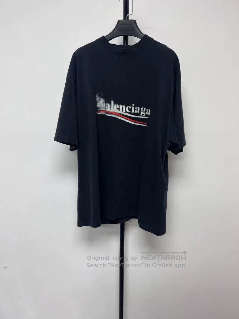 Balenciaga Balenciaga Letter Printed Round Neck Short Sleeve T-Shirt Size US S / EU 44-46 / 1 - 1 Thumbnail