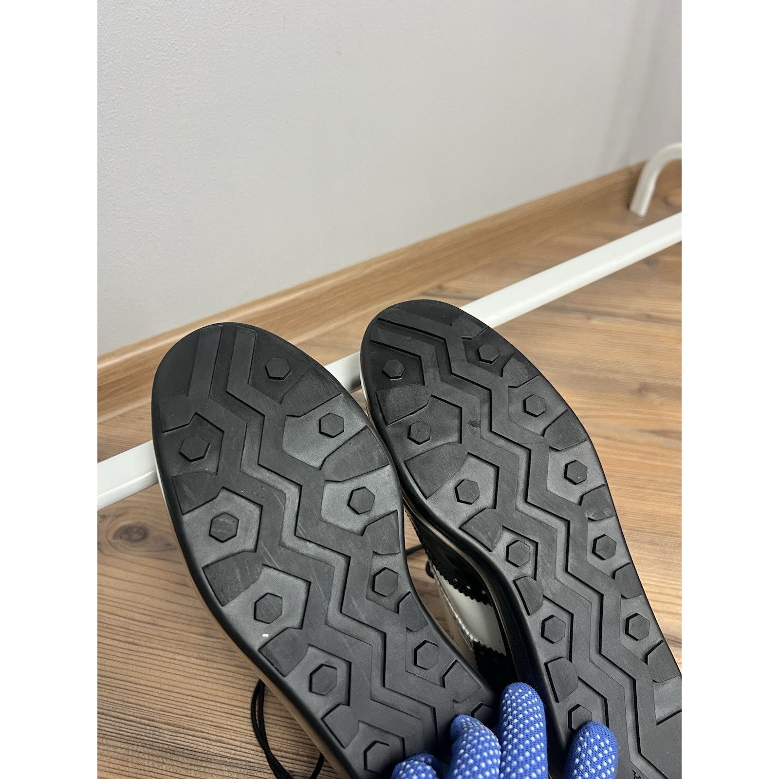 Prada PRADA Milano Women`s Black White Leather Derby Brogues Size Size US 8 / IT 38 - 9 Thumbnail