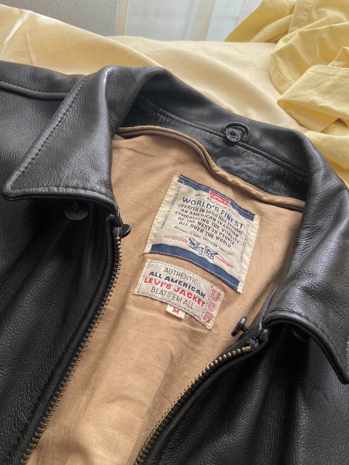 Levi's Vintage Clothing Levis leather bomber jacket Size US M / EU 48-50 / 2 - 6 Thumbnail