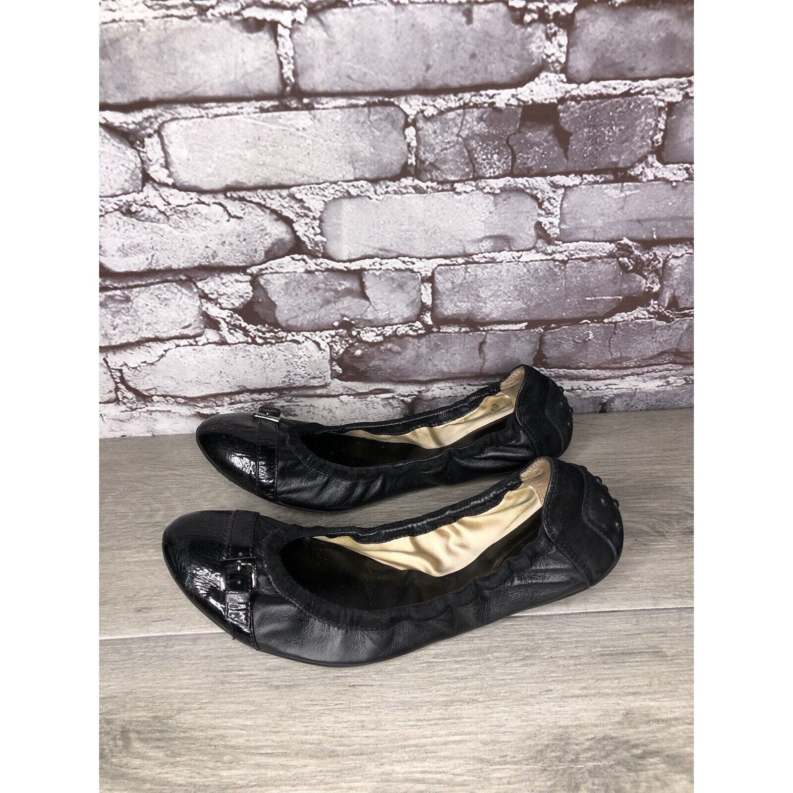 Tod's Tod's Black Leather Cap Toe Buckle Ballerina Ballet Flats Wo Size US 10 / IT 40 - 17 Thumbnail
