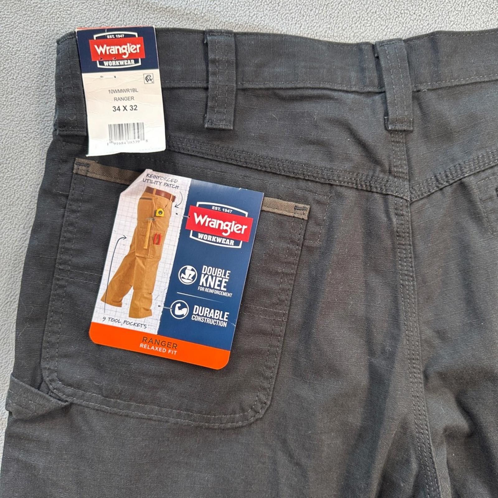 Wrangler Wrangler Workwear Cargo Pants Mens 34x32 Black Ranger Size US 34 / EU 50 - 5 Thumbnail