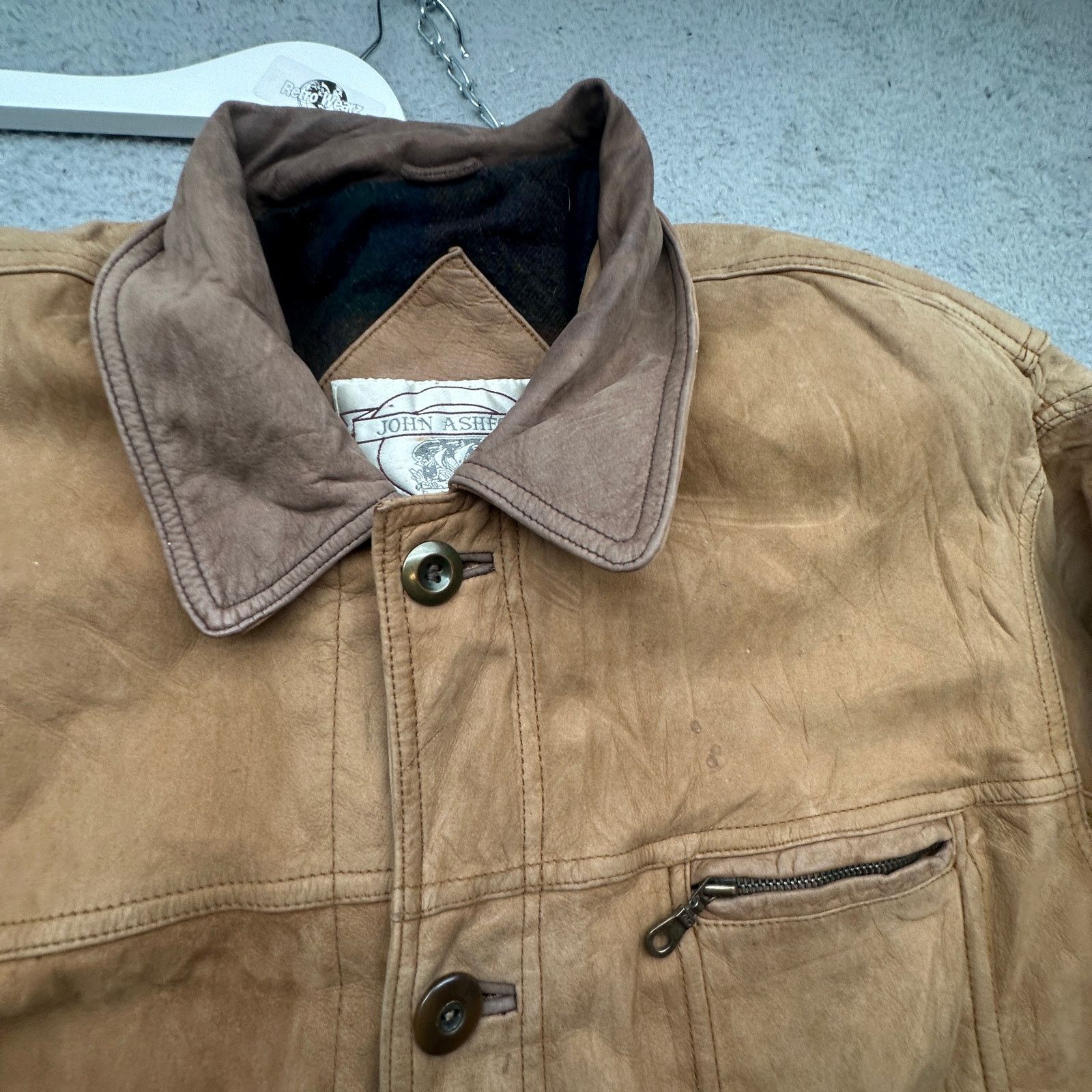 John Ashford VTG John Ashford Suede Leather Barn Chore Work Coat Large Size US L / EU 52-54 / 3 - 10 Thumbnail
