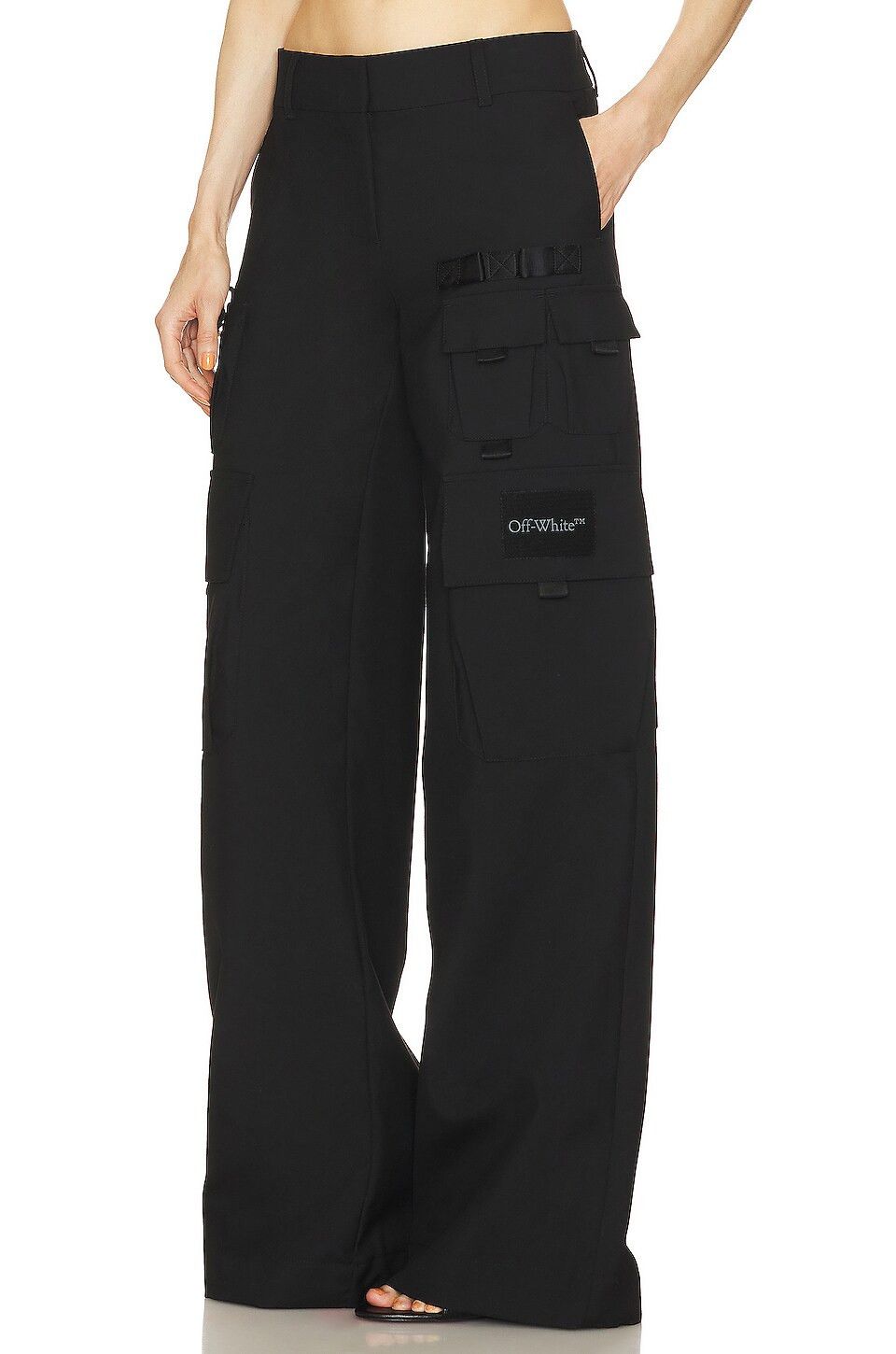 Off-White o1y1225 Cargo Pant in Black Size 27" / US 4 / IT 40 - 3 Thumbnail