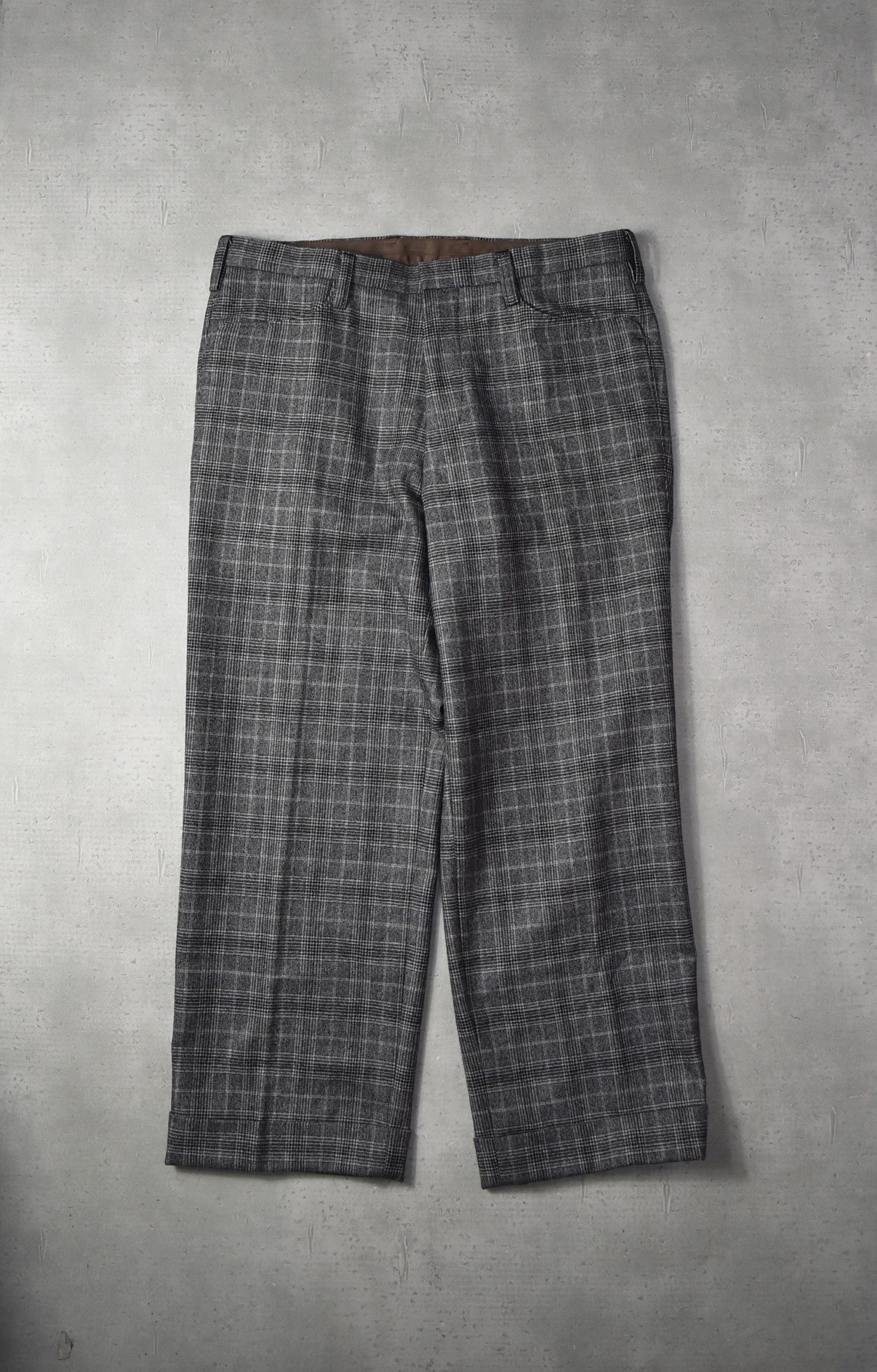 image of Kolor Checker Slacks Pants 15-1-12 119, Men's (Size 32)