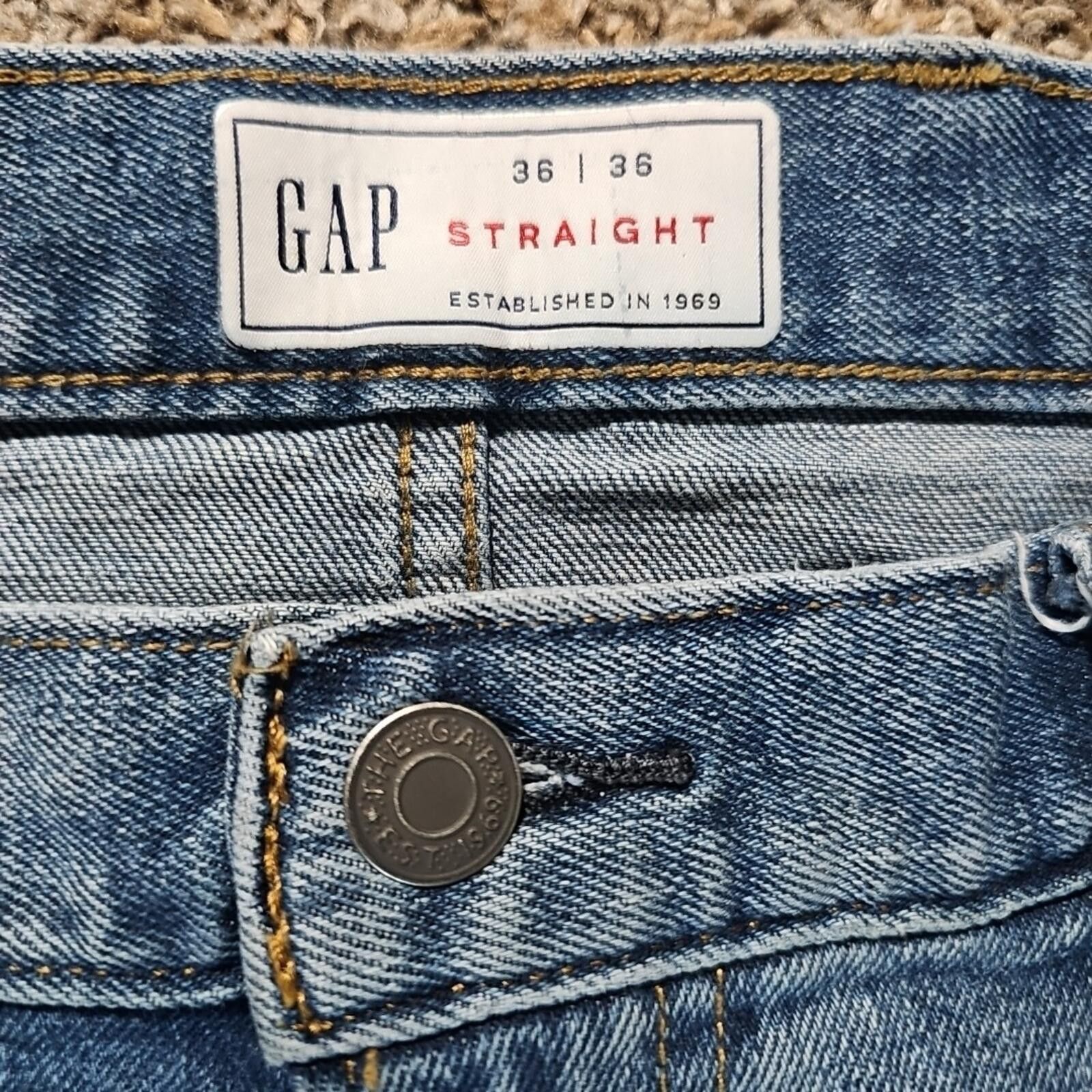 Gap GAP 36/36 Straight Leg Jeans Size US 36 / EU 52 - 2 Thumbnail