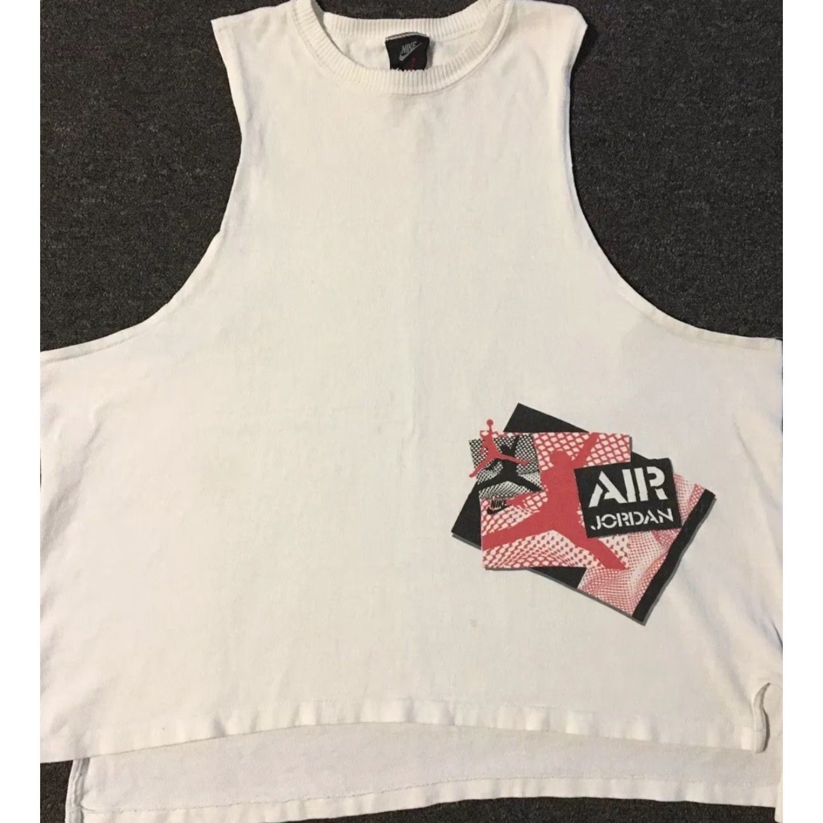 Nike VINTAGE Nike Michael Jordan Faded Tank Top M L White Boxy Chicago Bulls Swoosh Grunge 90s USA Wind? Size US M / EU 48-50 / 2 - 2 Thumbnail