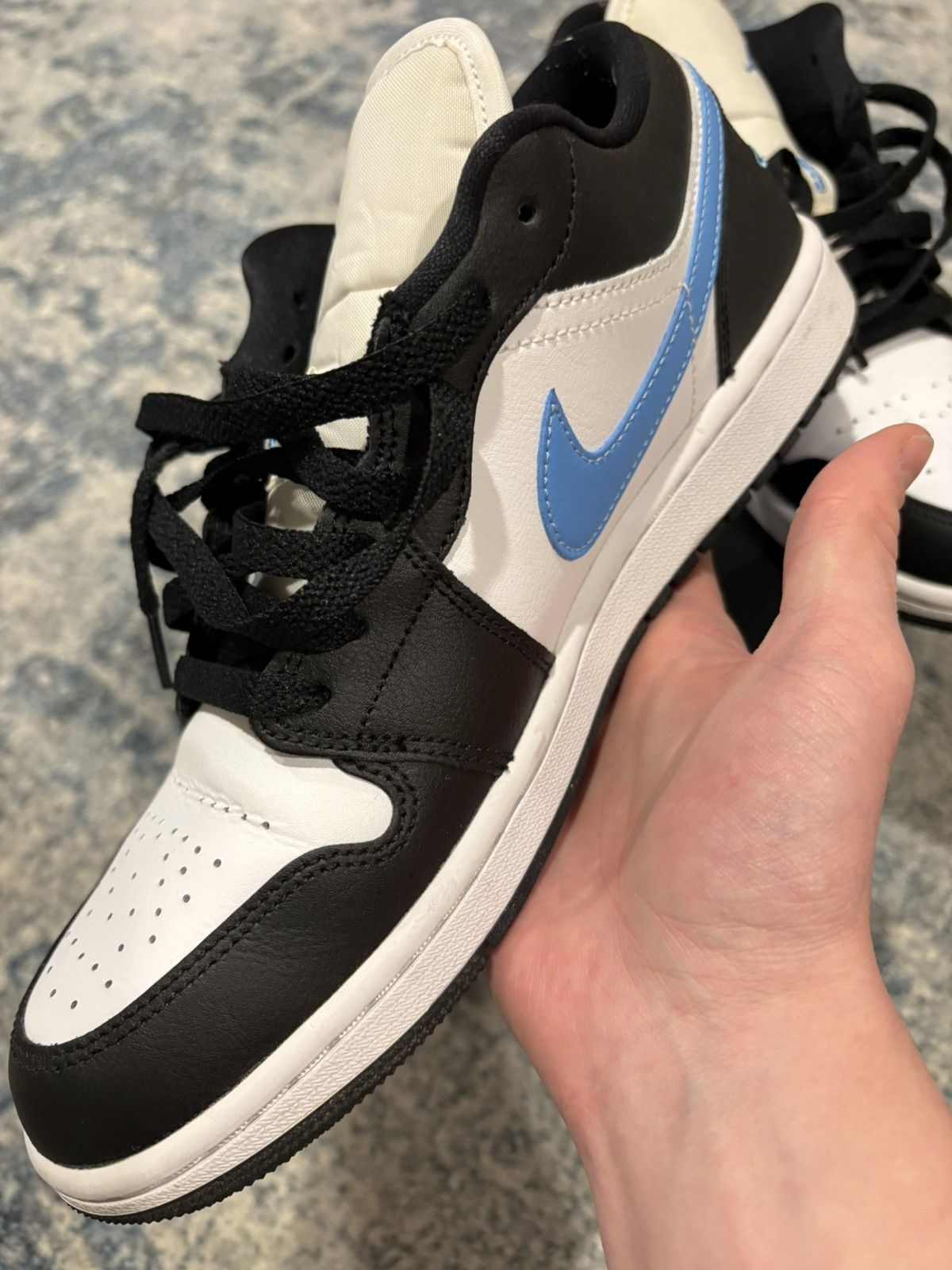 Nike Air Jordan 1 Low 'Black University Blue' Size US 10 / EU 43 - 8 Thumbnail
