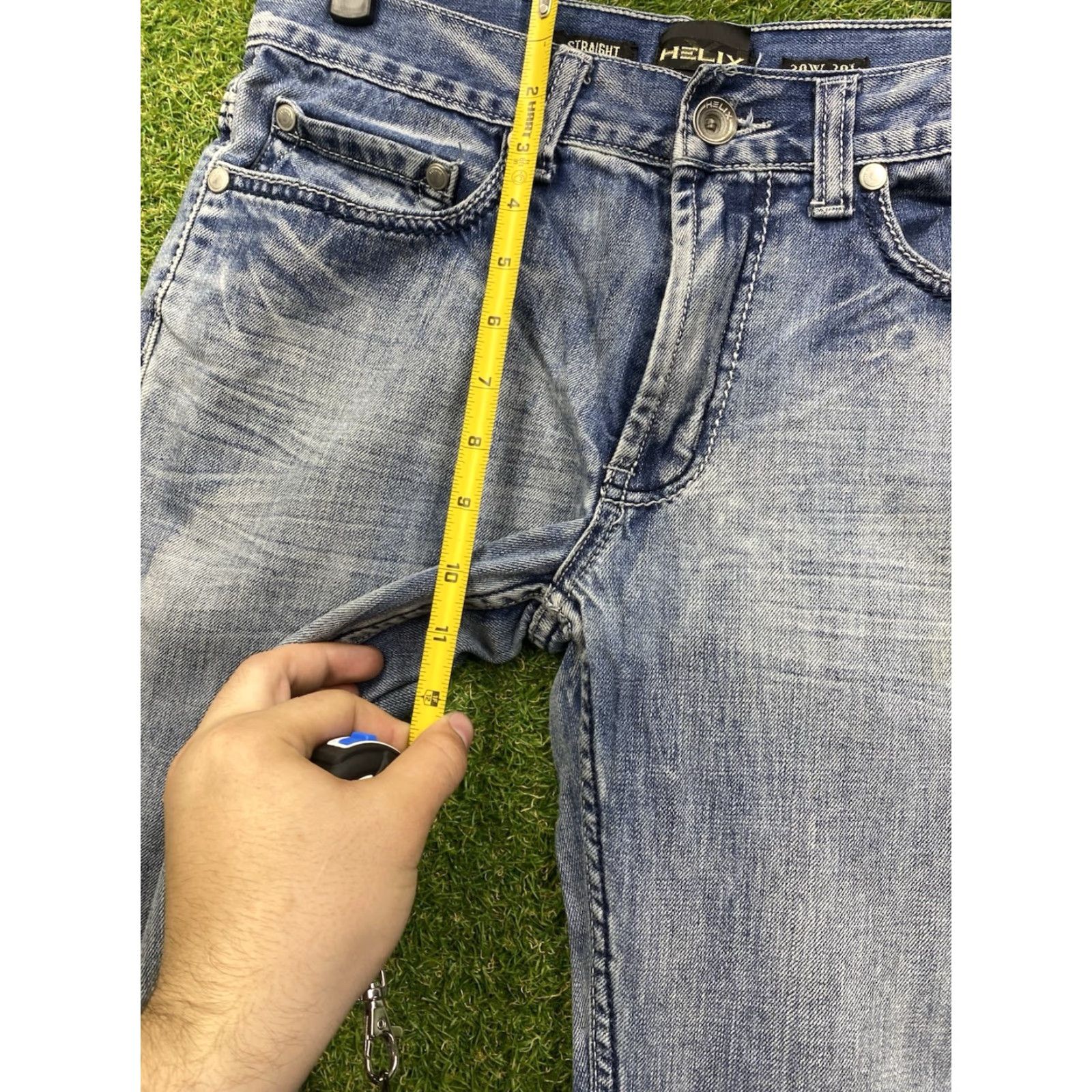 Vintage Helix Jeans Mens 30x30 Straight Leg Baggy Skater Y2K Buckle Cross Grunge Punk Jeans Size US 30 / EU 46 - 7 Thumbnail