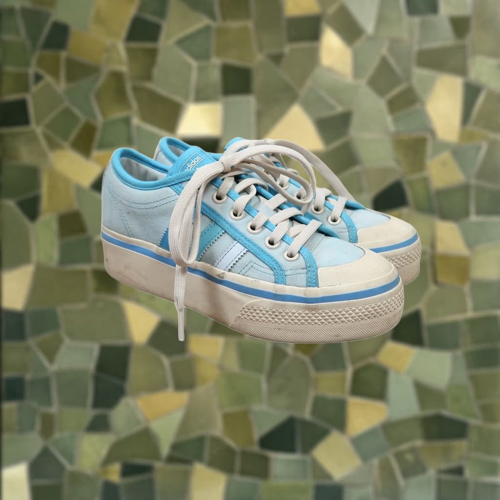 Adidas Adidas Parley Nizza platform sneakers Women 6.5 light blue lace-up Size US 8 / IT 38 - 1 Thumbnail