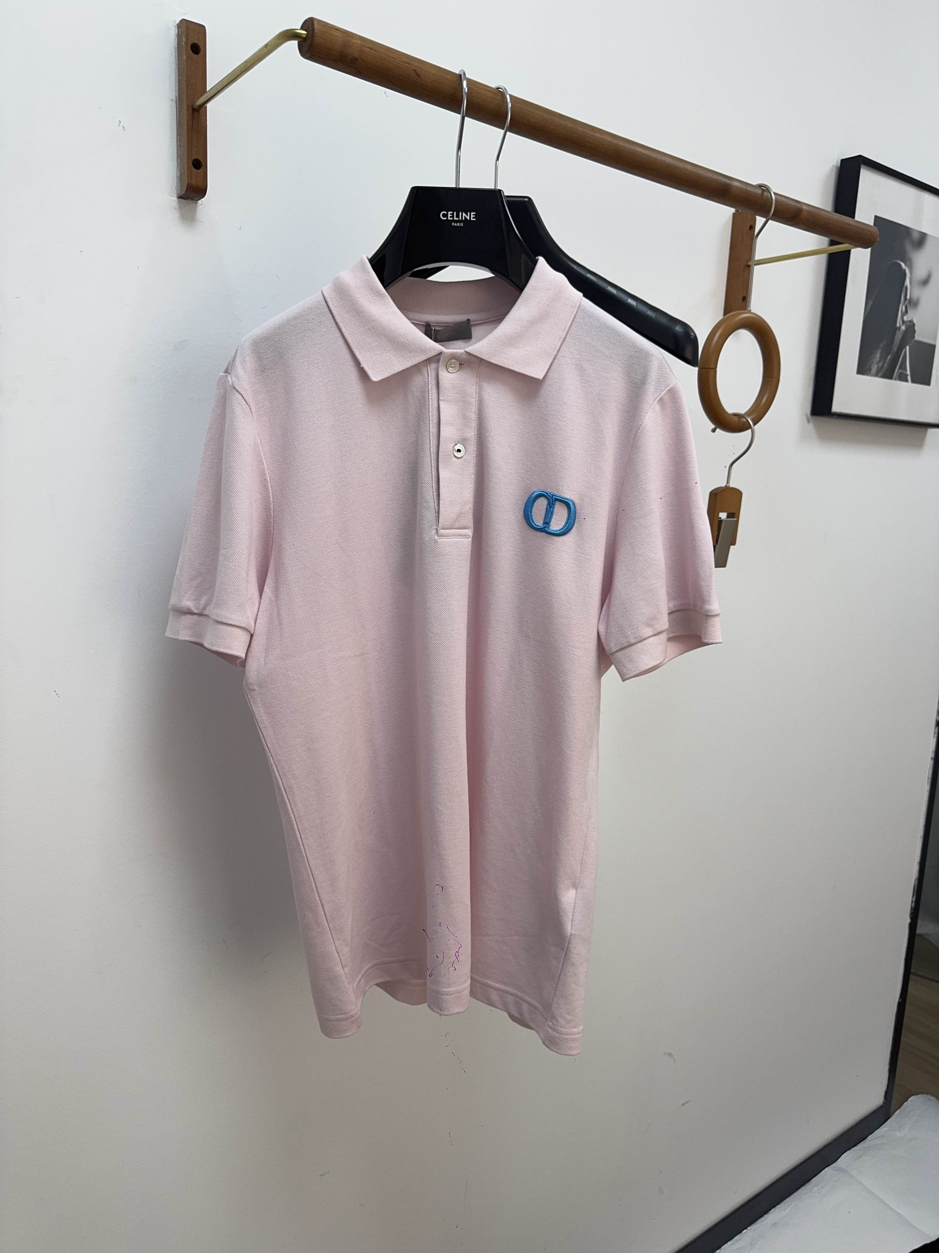 Dior × Hedi Slimane Dior Homme SS07 Pink Polo Shirt | Grailed