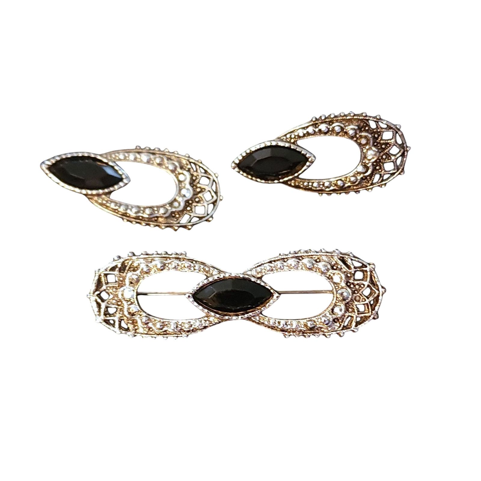 Other Vintage art deco silver marcasite bar brooch & earrings set Size ONE SIZE - 3 Thumbnail