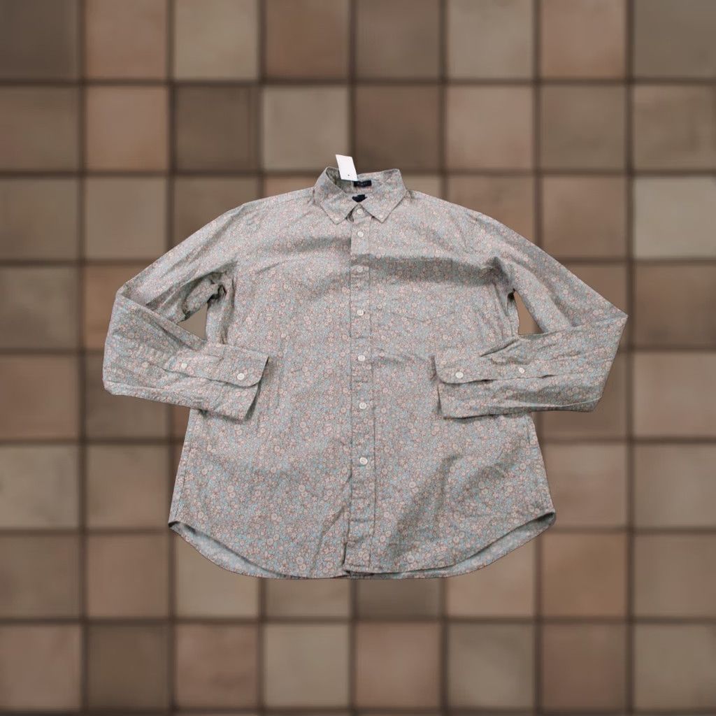 J.Crew J.CREW Shirt Mens M Floral Button-Down Knit Casual Multicolor Cotton Spandex Long Sleeve Size US M / EU 48-50 / 2 - 1 Thumbnail