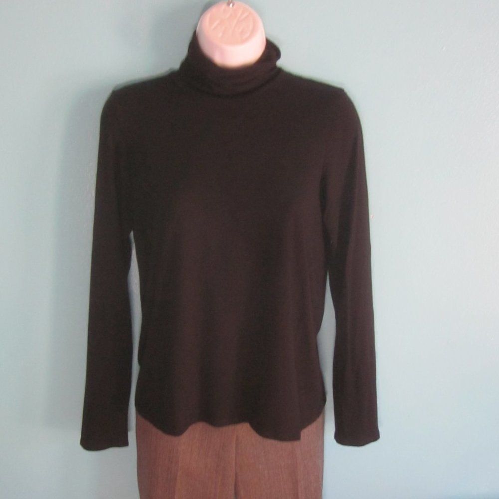 Eileen Fisher Eileen Fisher Classic Black Turtleneck Size SP Petite Size S / US 4 / IT 40 - 1 Thumbnail