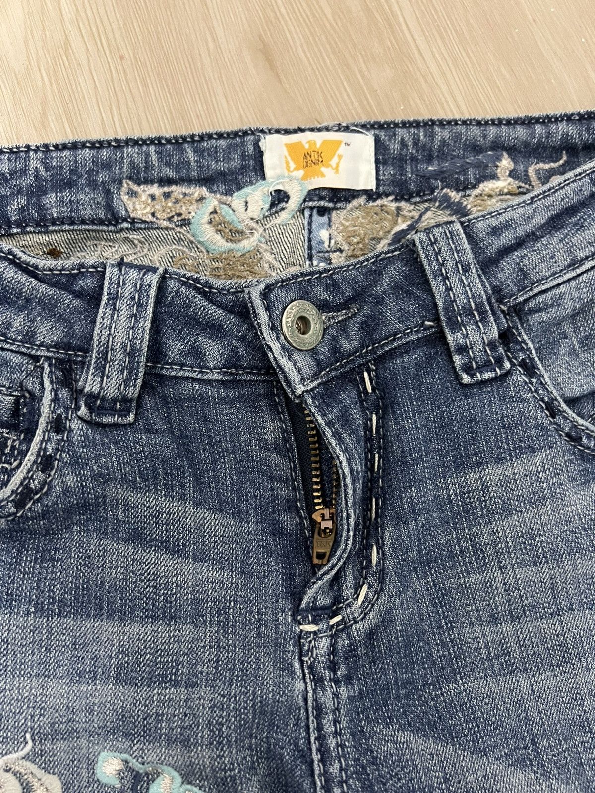 Japanese Brand Ifsixwasnine Style Vintage Antik Dragon Flared Jeans Size US 30 / EU 46 - 4 Thumbnail