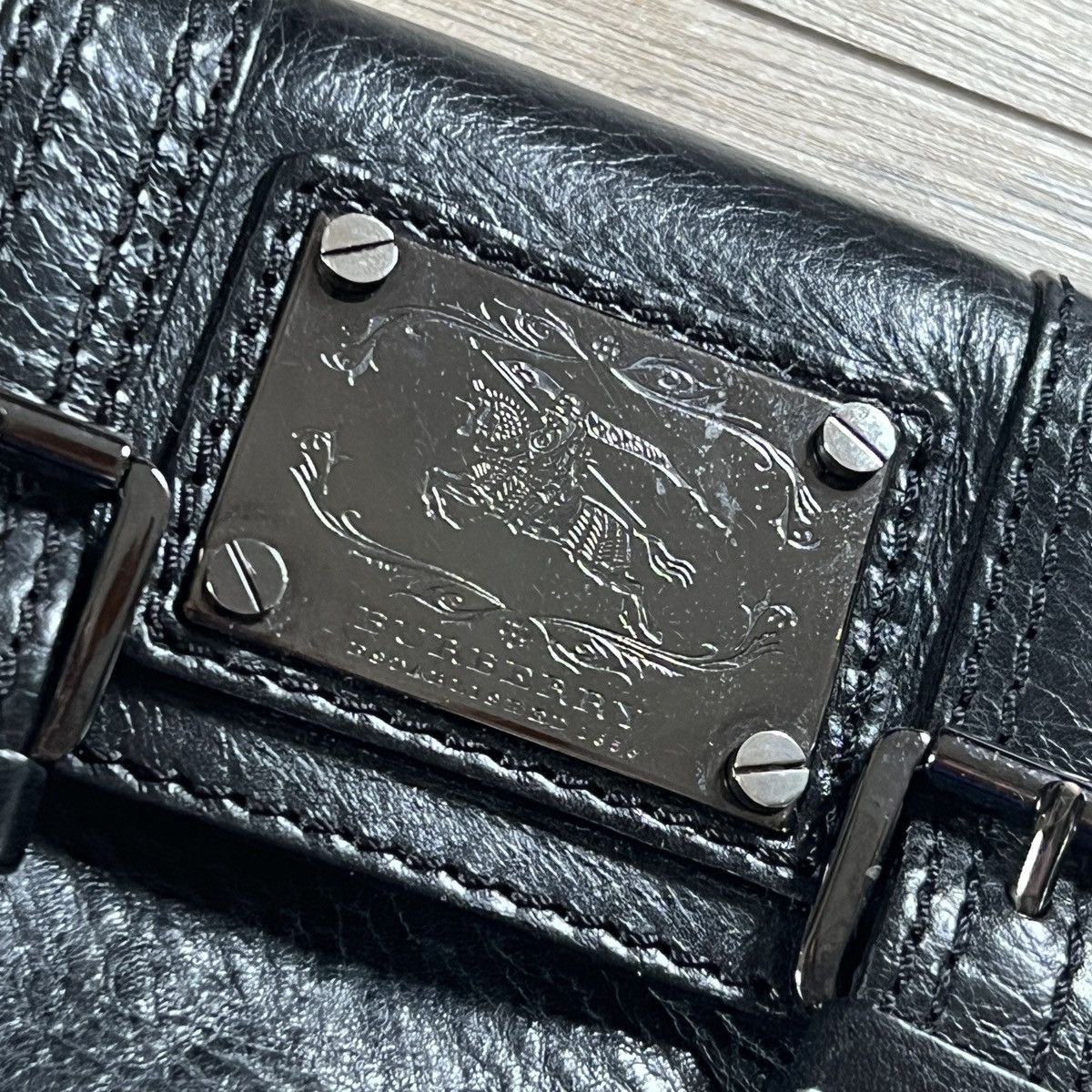 Burberry Burberry Mini Bag Satchel Belt Crossbody Black Leather Size ONE SIZE - 6 Thumbnail