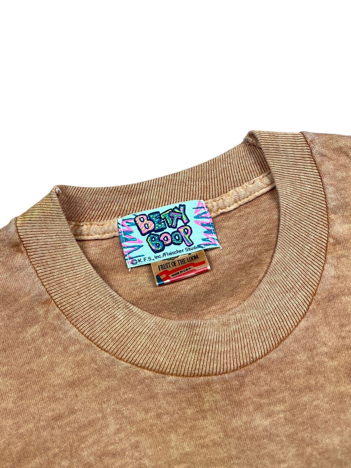 Cartoon Network × Vintage Vintage 90s Betty Boop Washed Brown Tshirt Size US L / EU 52-54 / 3 - 8 Thumbnail