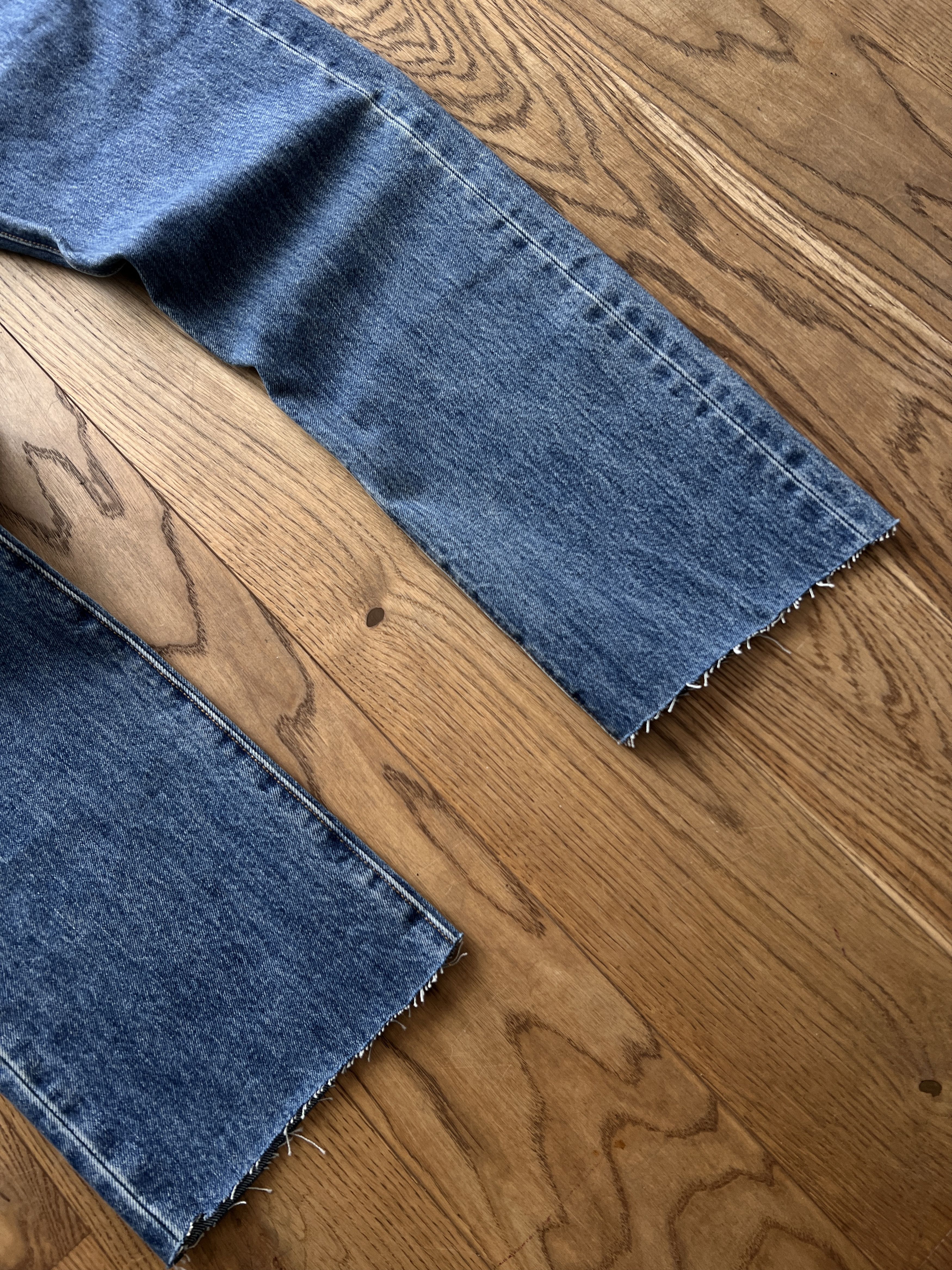 Levi's New! Levis 501 croped retro navy blue y2k denim vintage boxy Size US 34 / EU 50 - 21 Thumbnail