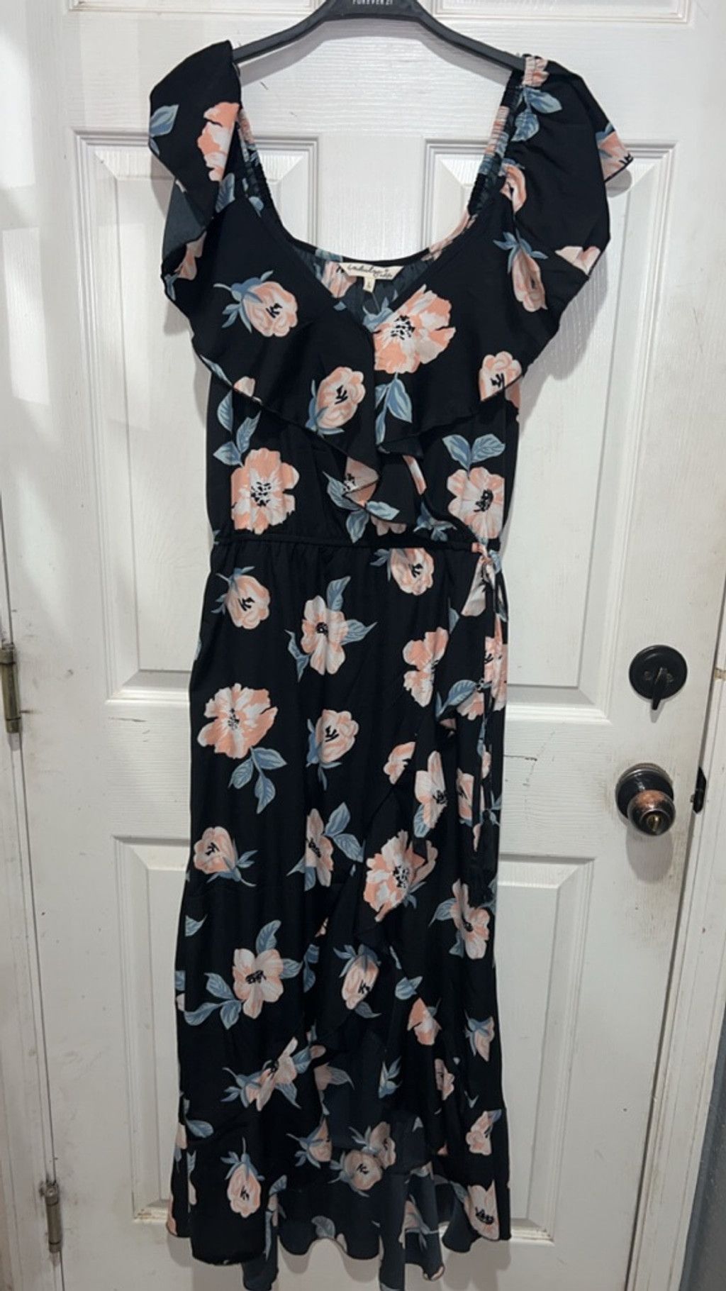 Other Women's Indulge Black Peach Floral High Low Dress L Size L / US 10 / IT 46 - 2 Thumbnail
