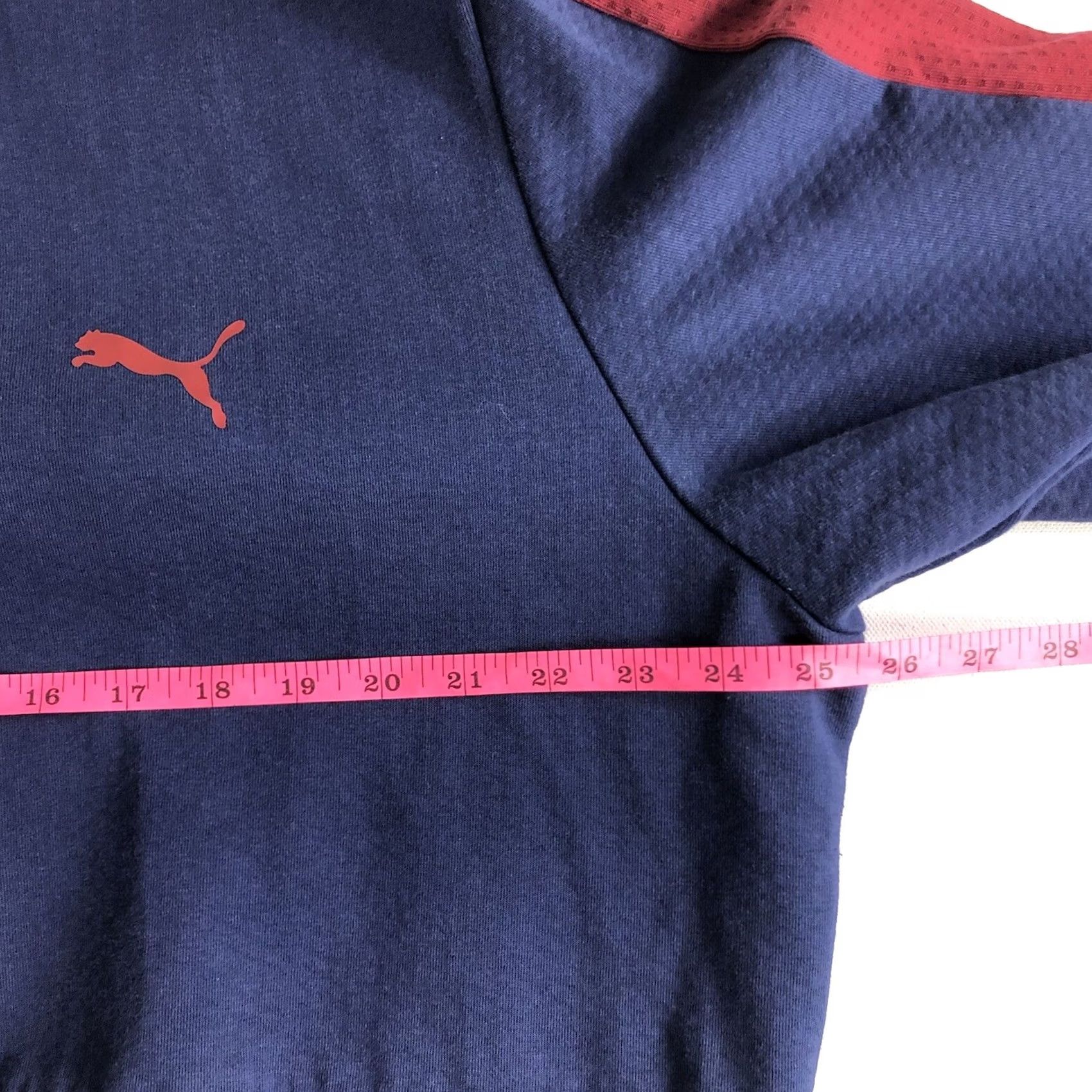 Puma PUMA Blue Striped Contrast Mock Neck Full Zip Cardigan Sweater Jacket XL Men Regular Full Zip Winter Spring Summer Fall Casual Size US XL / EU 56 / 4 - 5 Thumbnail