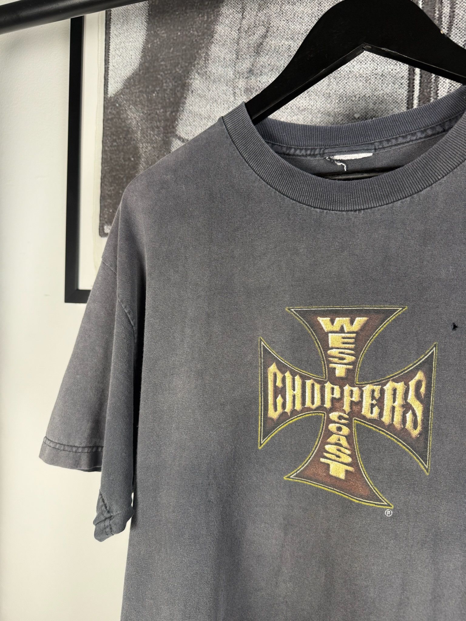 Vintage 🚭90s THRASHED STAPLE🚭 FADER WEST COAST CHOPPERS LOGO SHIRT Size US L / EU 52-54 / 3 - 2 Thumbnail