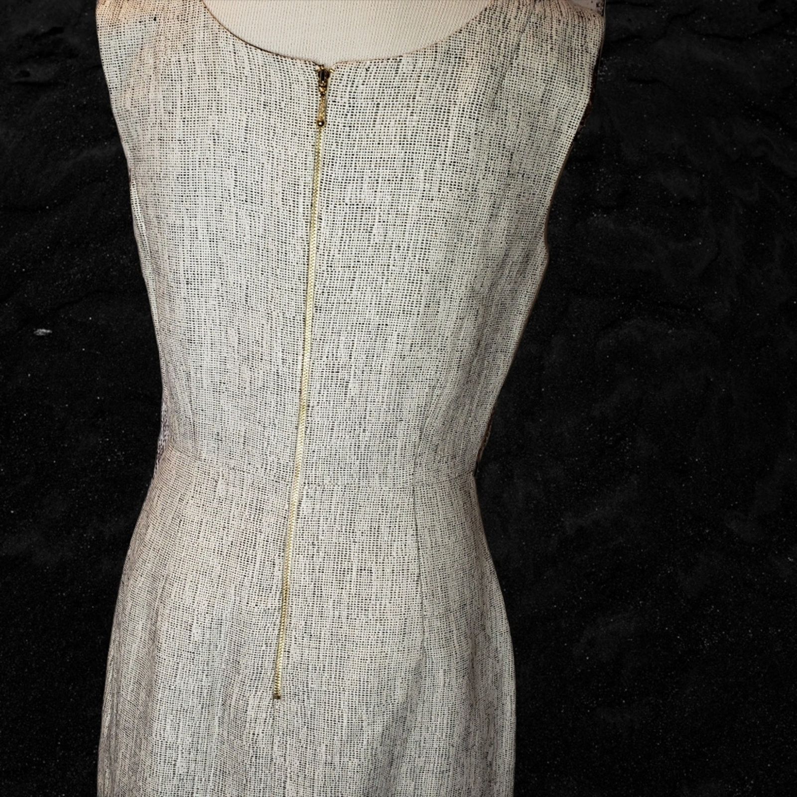 Kate Spade Kate Spade Gold-Zip Linen Blend Career dress Sz 8 Size M / US 6-8 / IT 42-44 - 4 Thumbnail