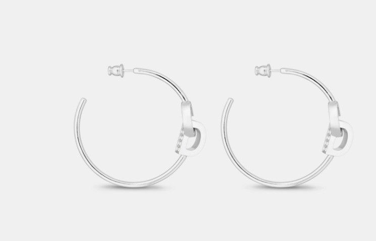 Dior o1w1db11224 Size: OS / CD Lock Earrings in Silver Size ONE SIZE - 2 Thumbnail