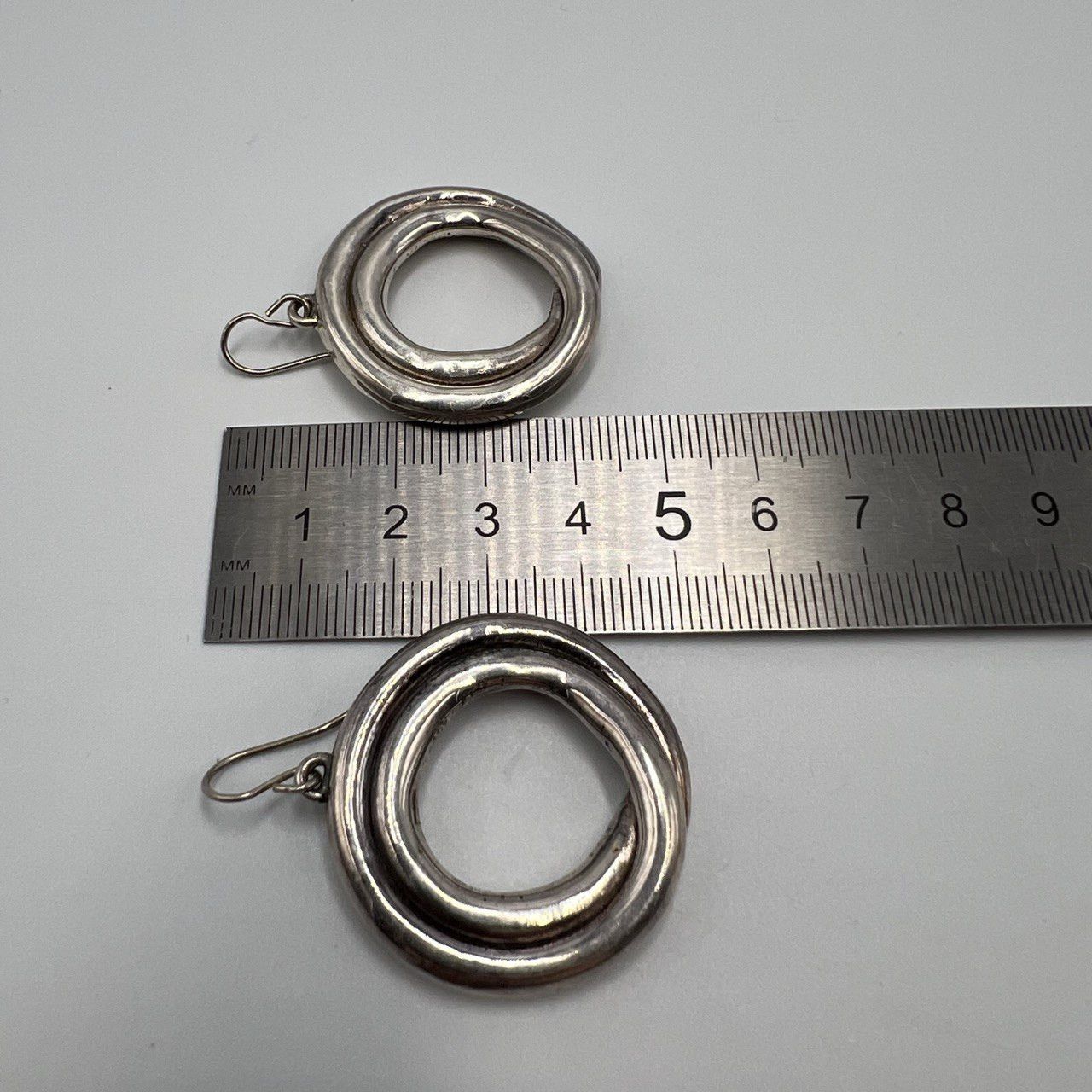 Vintage Huge Vintage Sterling Silver 925 Jewelry Stud Ear Earrings Size ONE SIZE - 2 Thumbnail